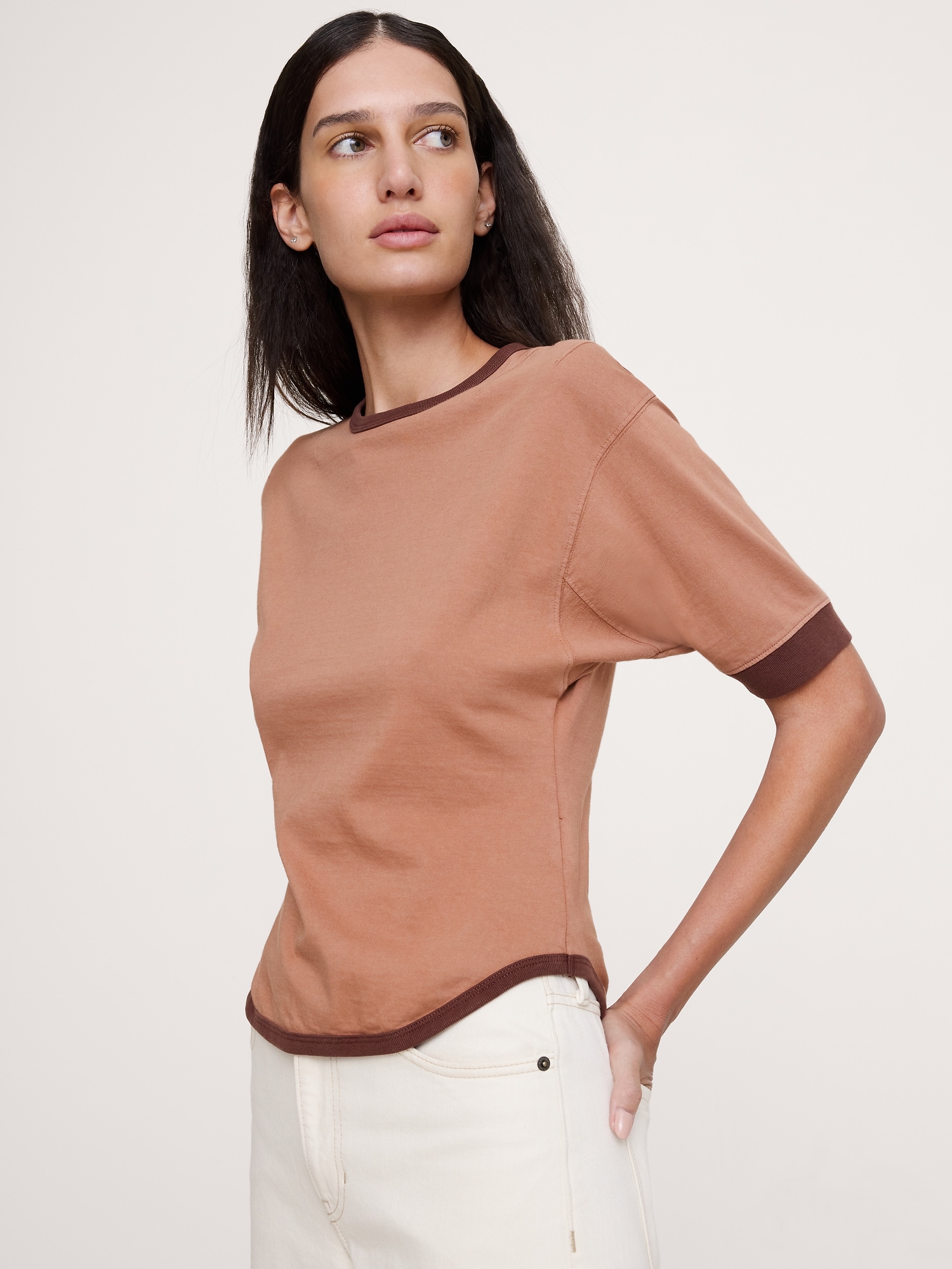 Image number 1 showing, Vintage Cotton Dolman T-Shirt