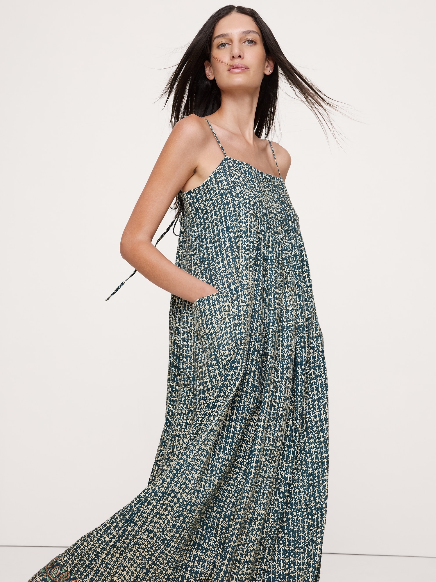 Image number 3 showing, Linen Trapeze Dress