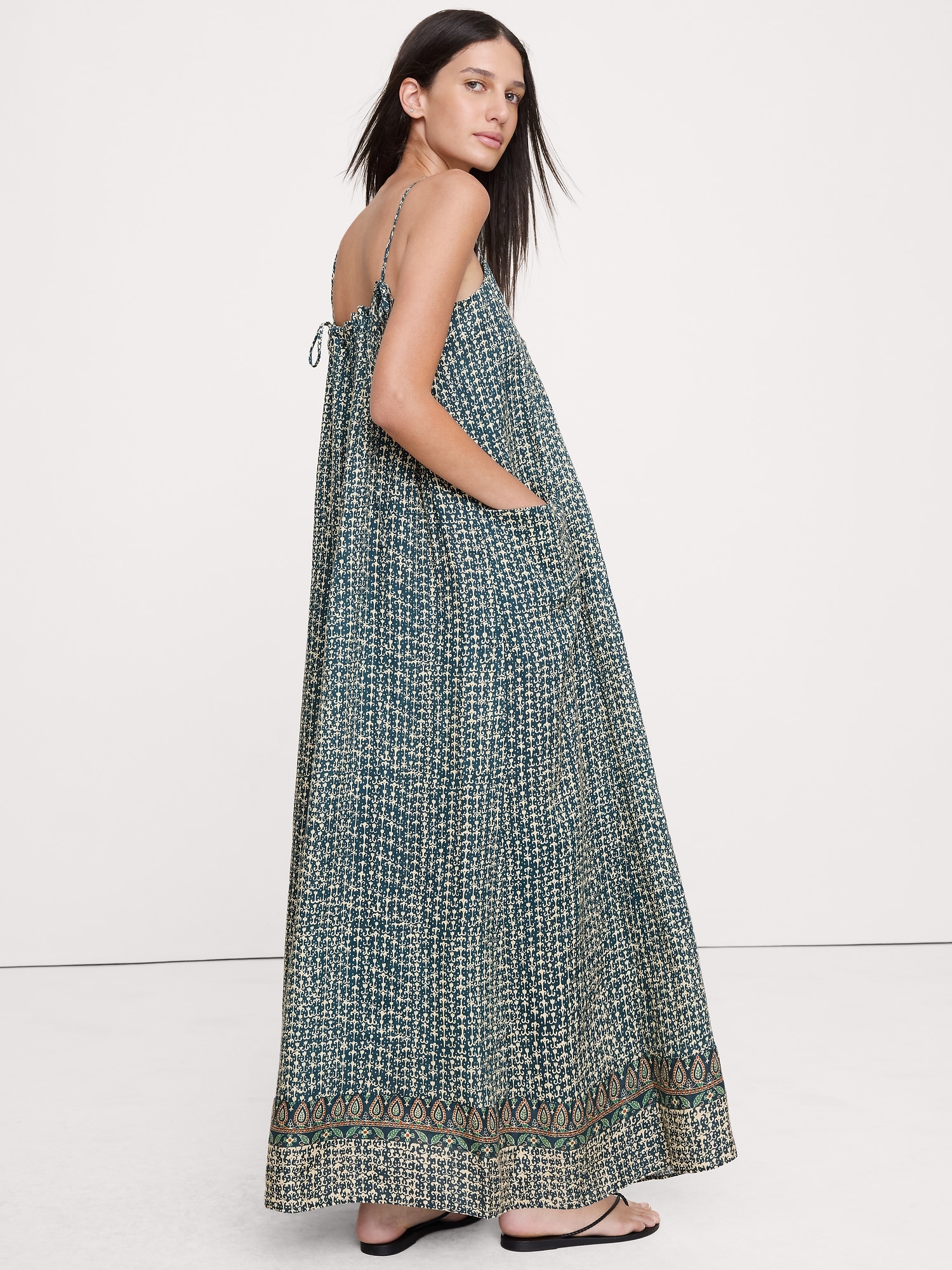 Image number 2 showing, Linen Trapeze Dress