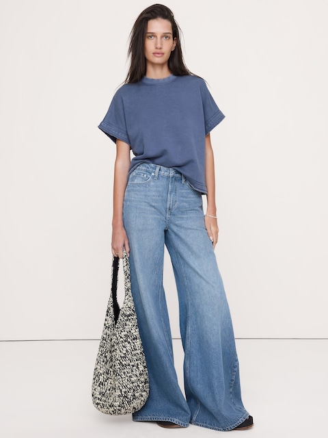 T-SHIRT EN JERSEY BOUCLETTE