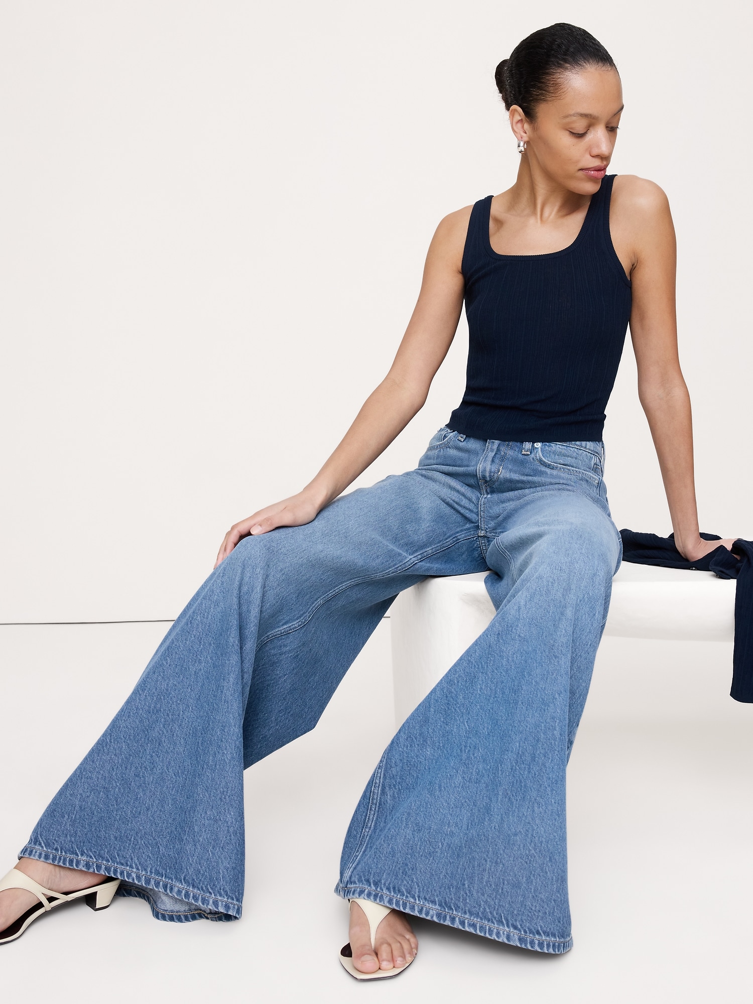 Image number 1 showing, Crinkle Knit Tank