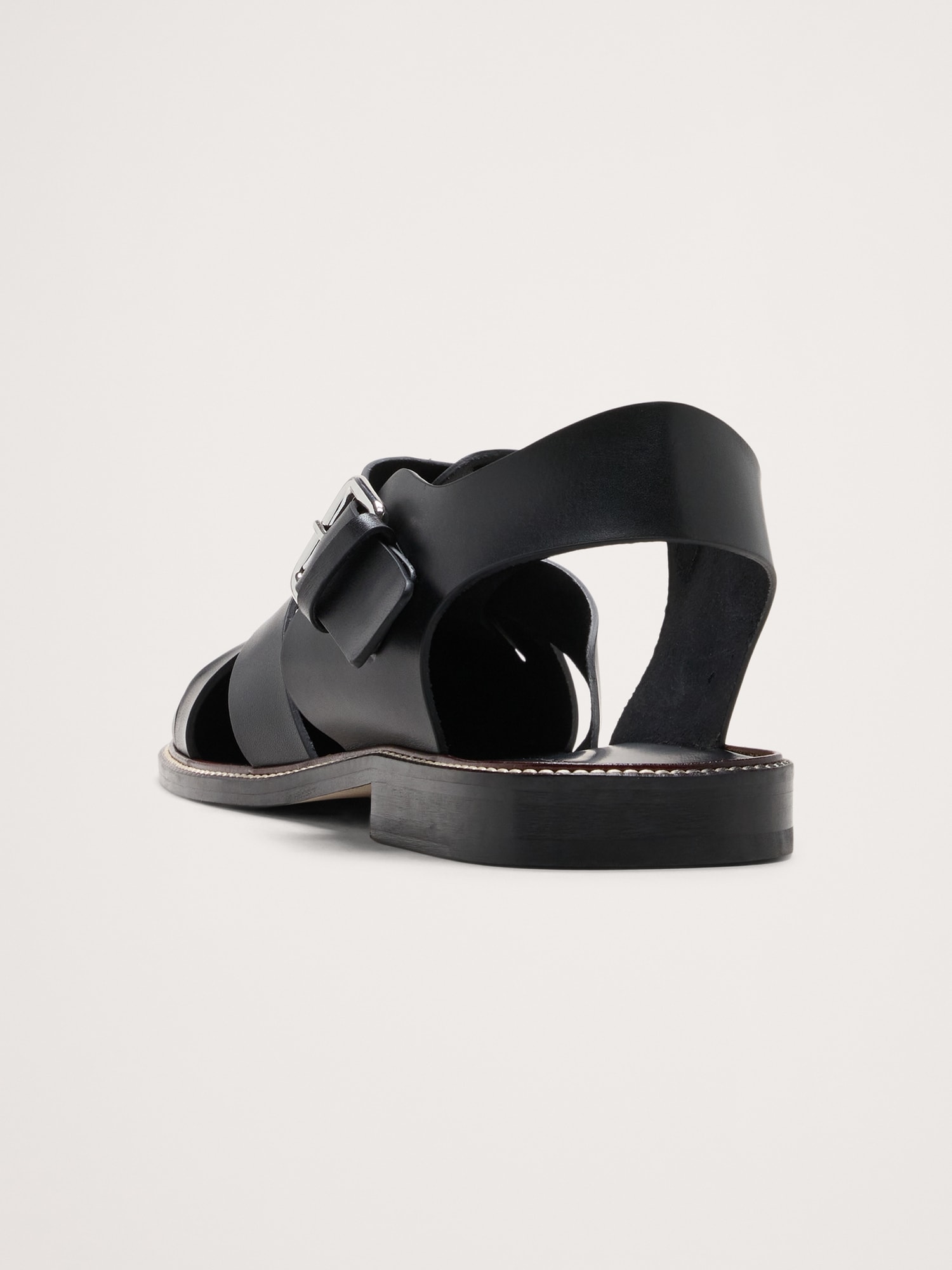 Image number 3 showing, Leather Closed-Toe Fisherman Sandal