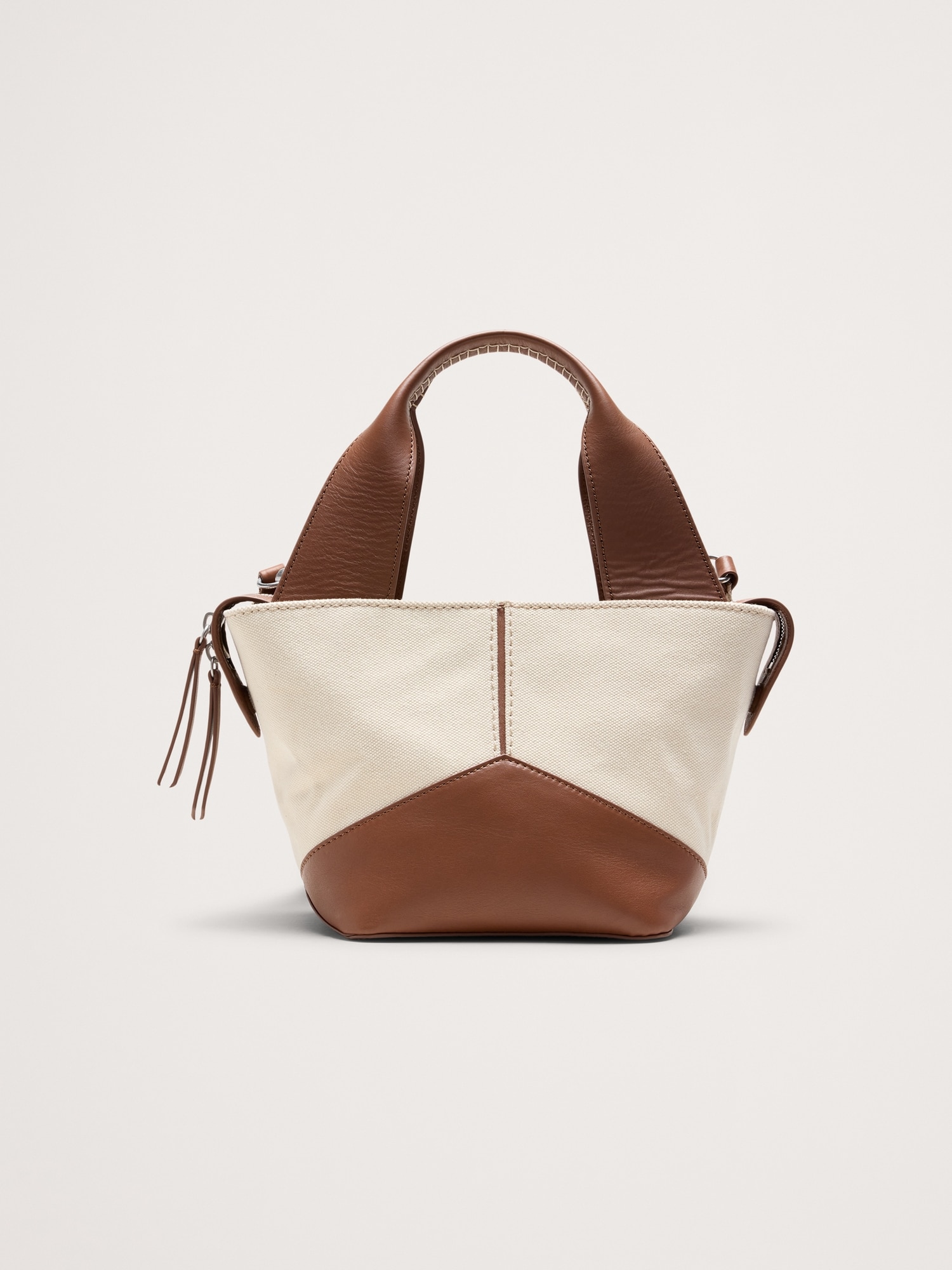 L'image numéro 3 présente Mini fourre-tout à glissière en cuir et suède