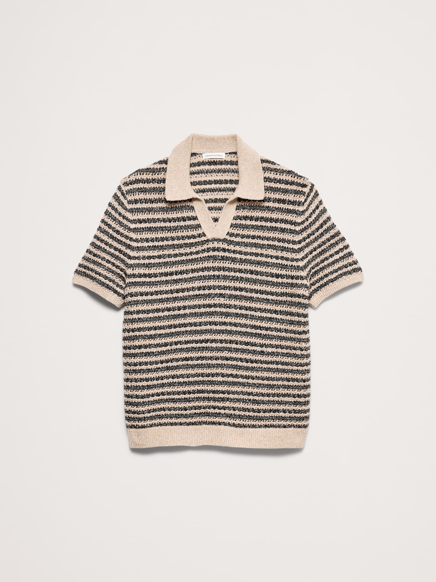 Image number 5 showing, Cotton-Blend Bouclé Stripe Sweater Polo