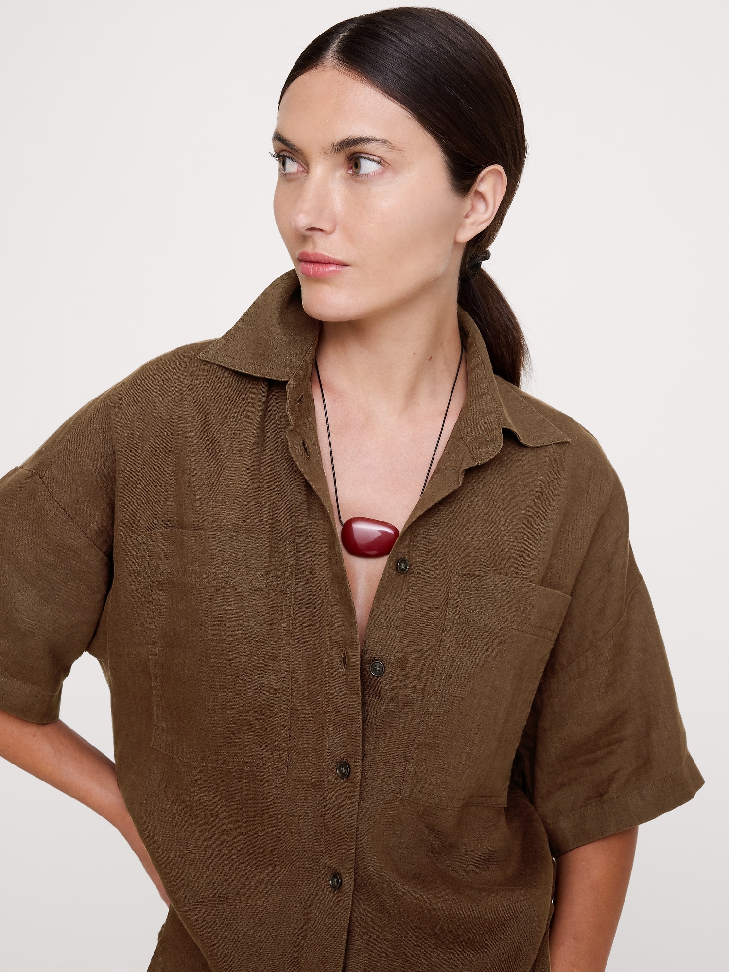 Image number 3 showing, Linen Short-Sleeve Shirt