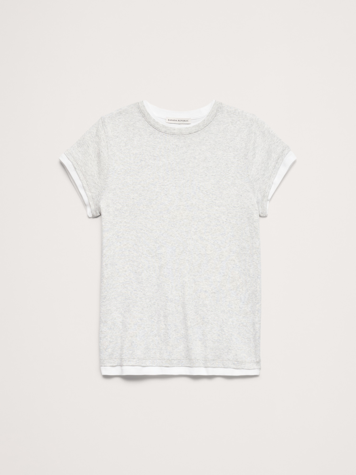 L'image numéro 2 présente T-shirt en coton léger double épaisseur