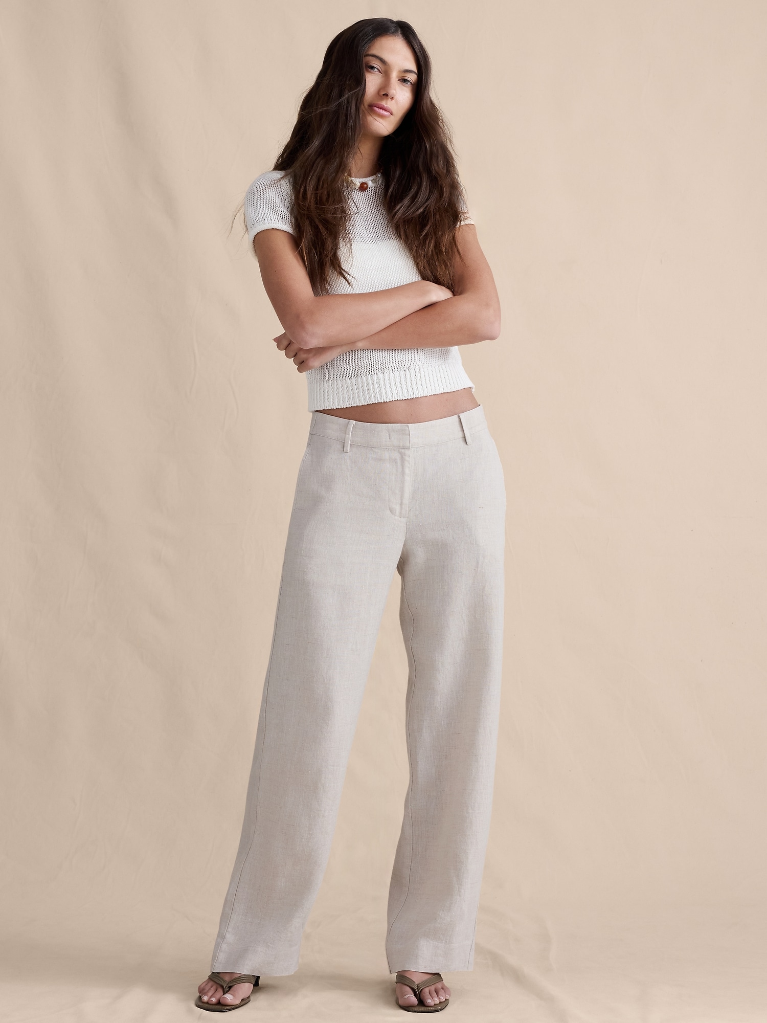 Image number 6 showing, The Everyday Wide-Leg Pant in Linen
