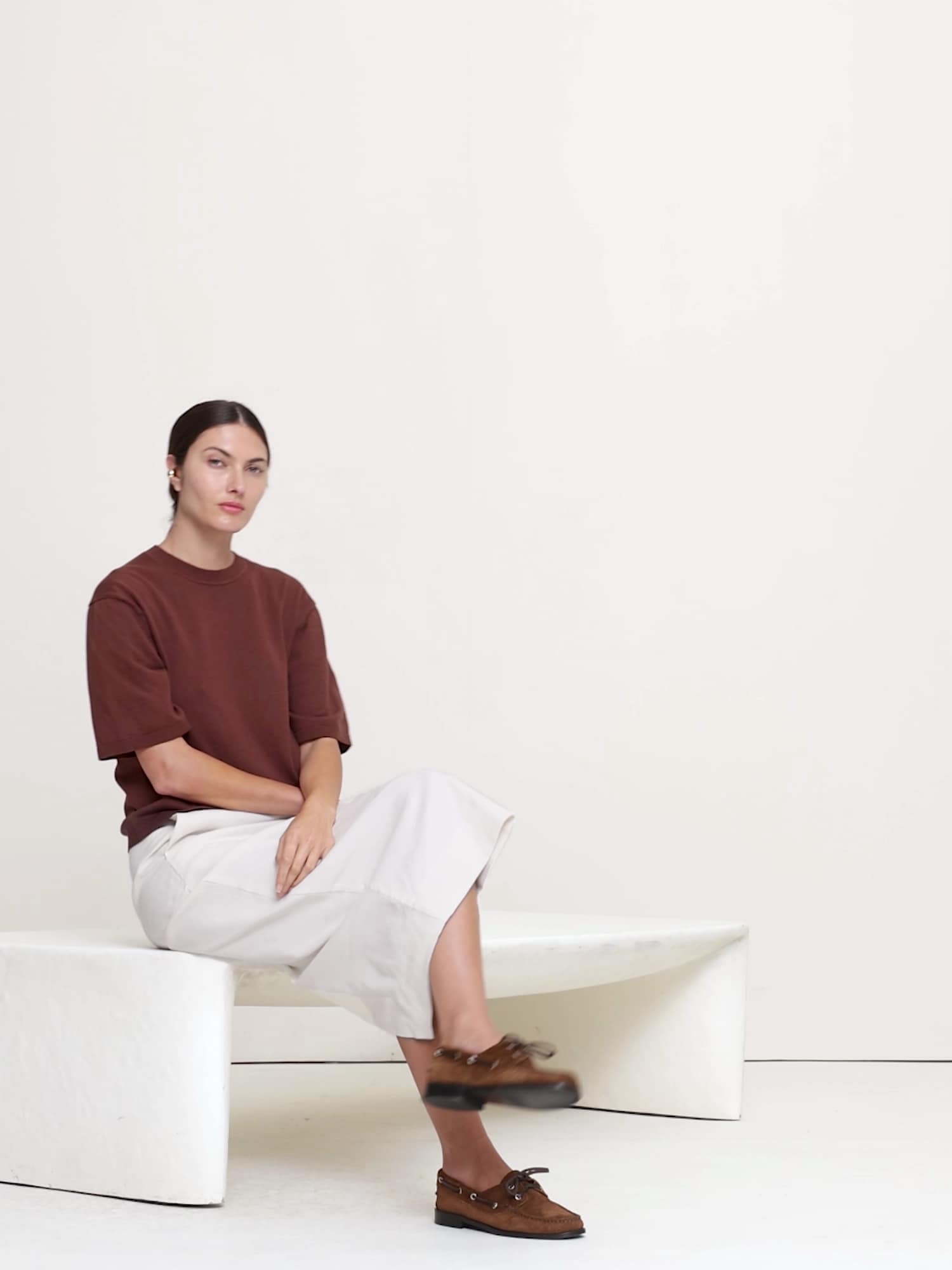 Larkspur Cotton-Silk Sweater Tee