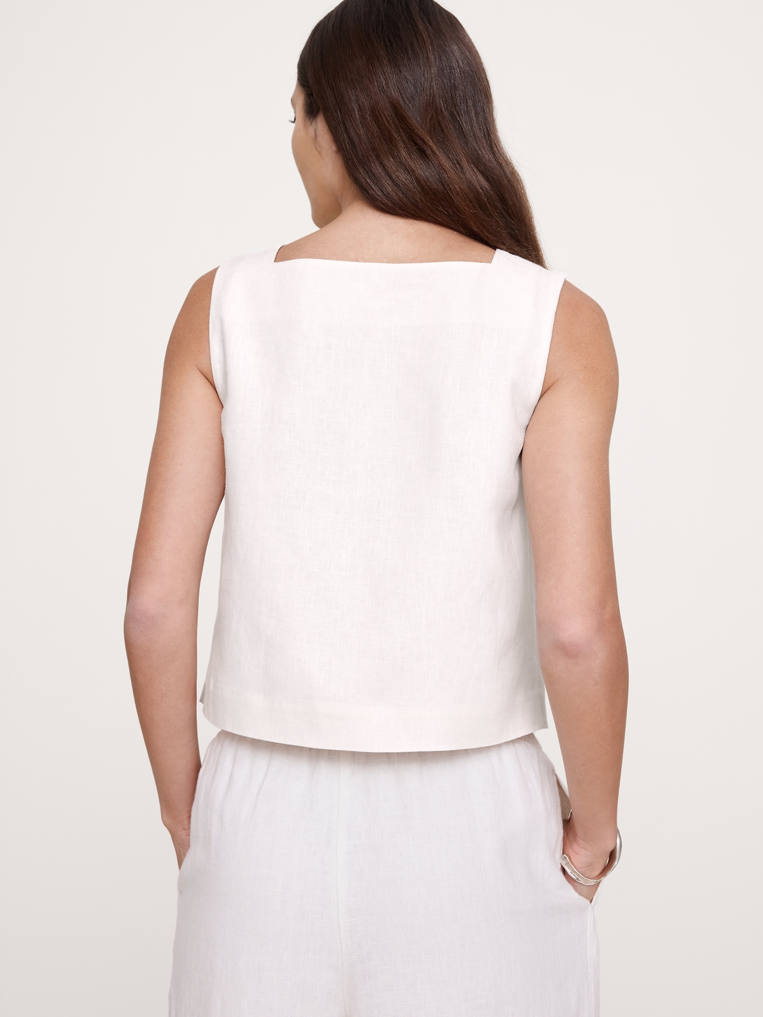 Image number 6 showing, Linen Button-Front Tank