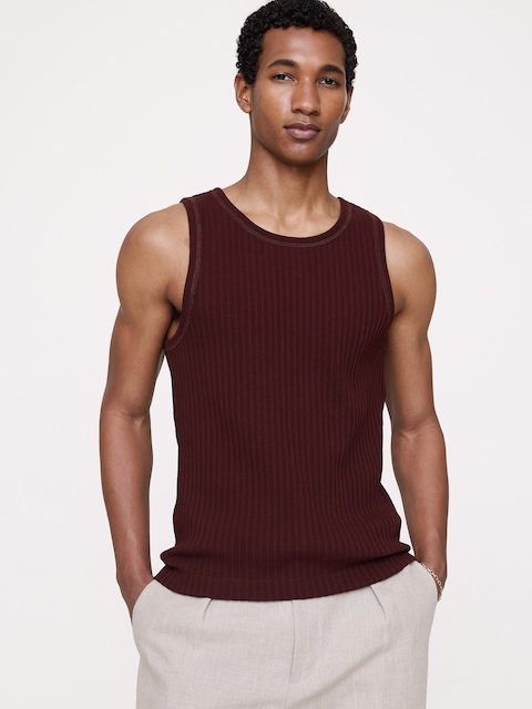 CAMISOLE EN COTON EXTENSIBLE CÔTELÉ