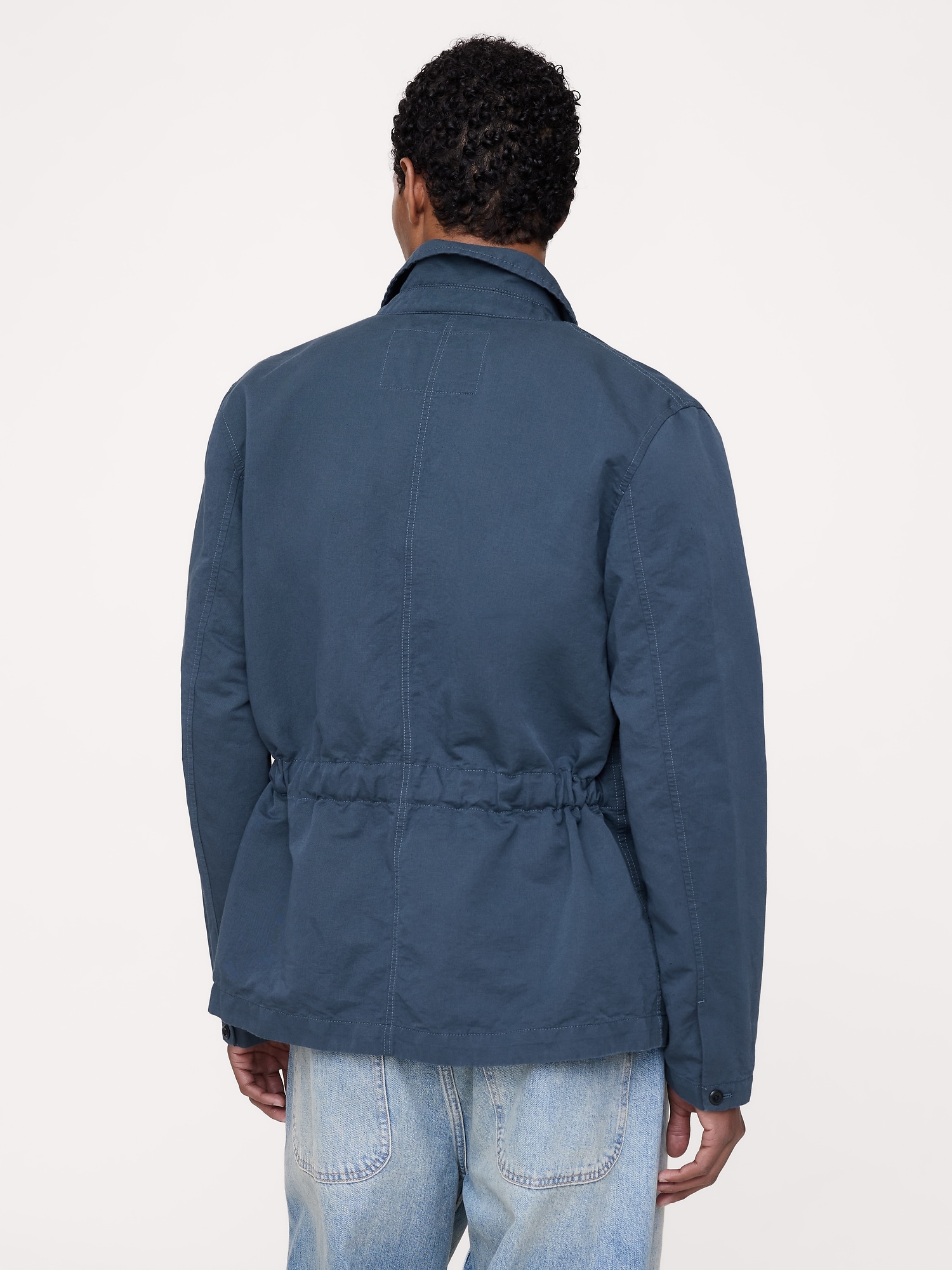 Image number 3 showing, Italian Linen-Cotton Shirt Jacket