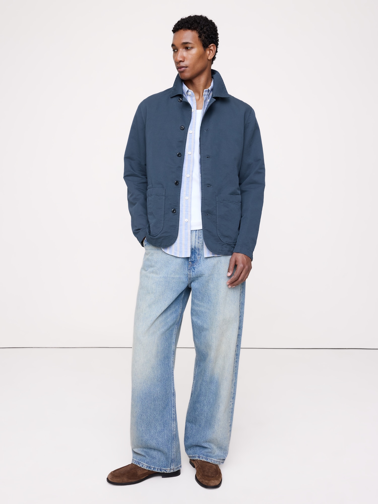 Image number 4 showing, Italian Linen-Cotton Shirt Jacket
