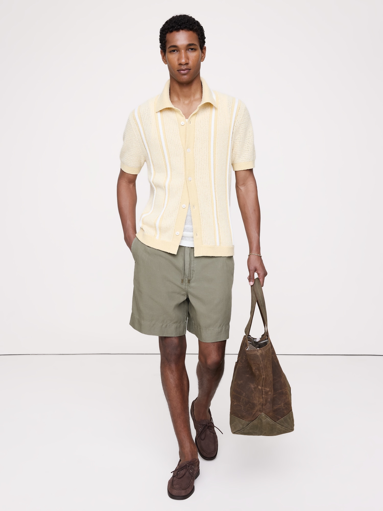 Image number 4 showing, Bouclé Stripe Sweater Polo