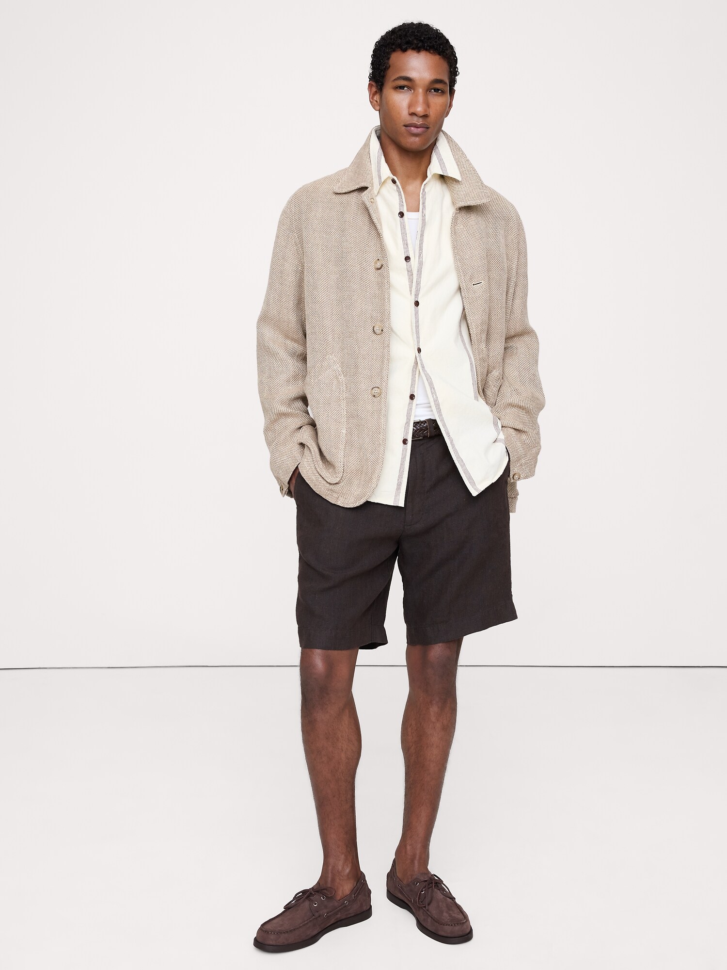 Image number 4 showing, Relaxed-Fit Cotton-Linen Neps Shirt