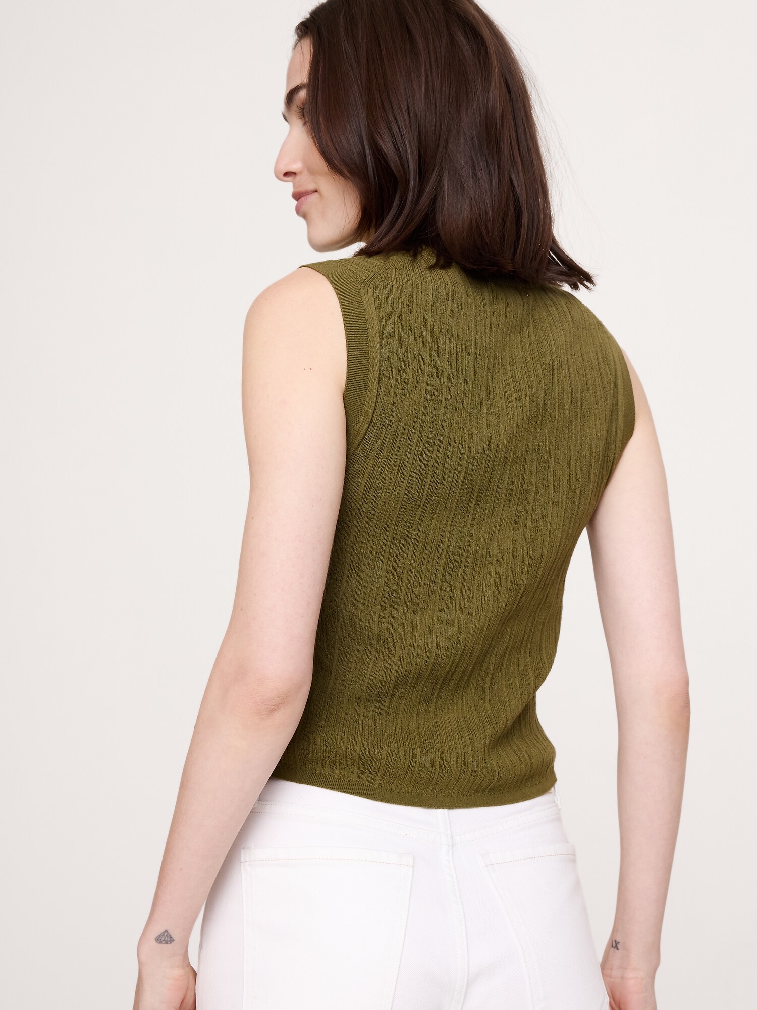 Image number 3 showing, Crinkle Knit Vest
