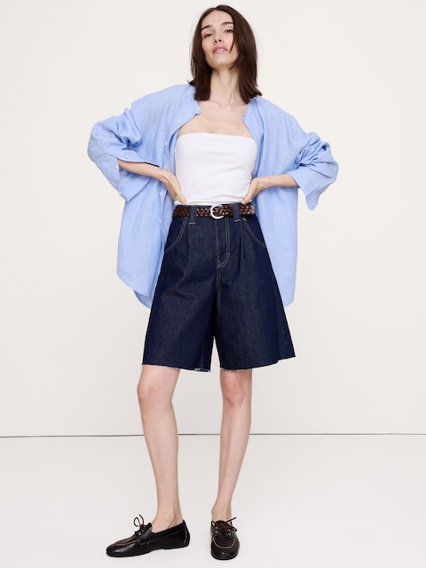 BERMUDA À TAILLE BASSE EN DENIM