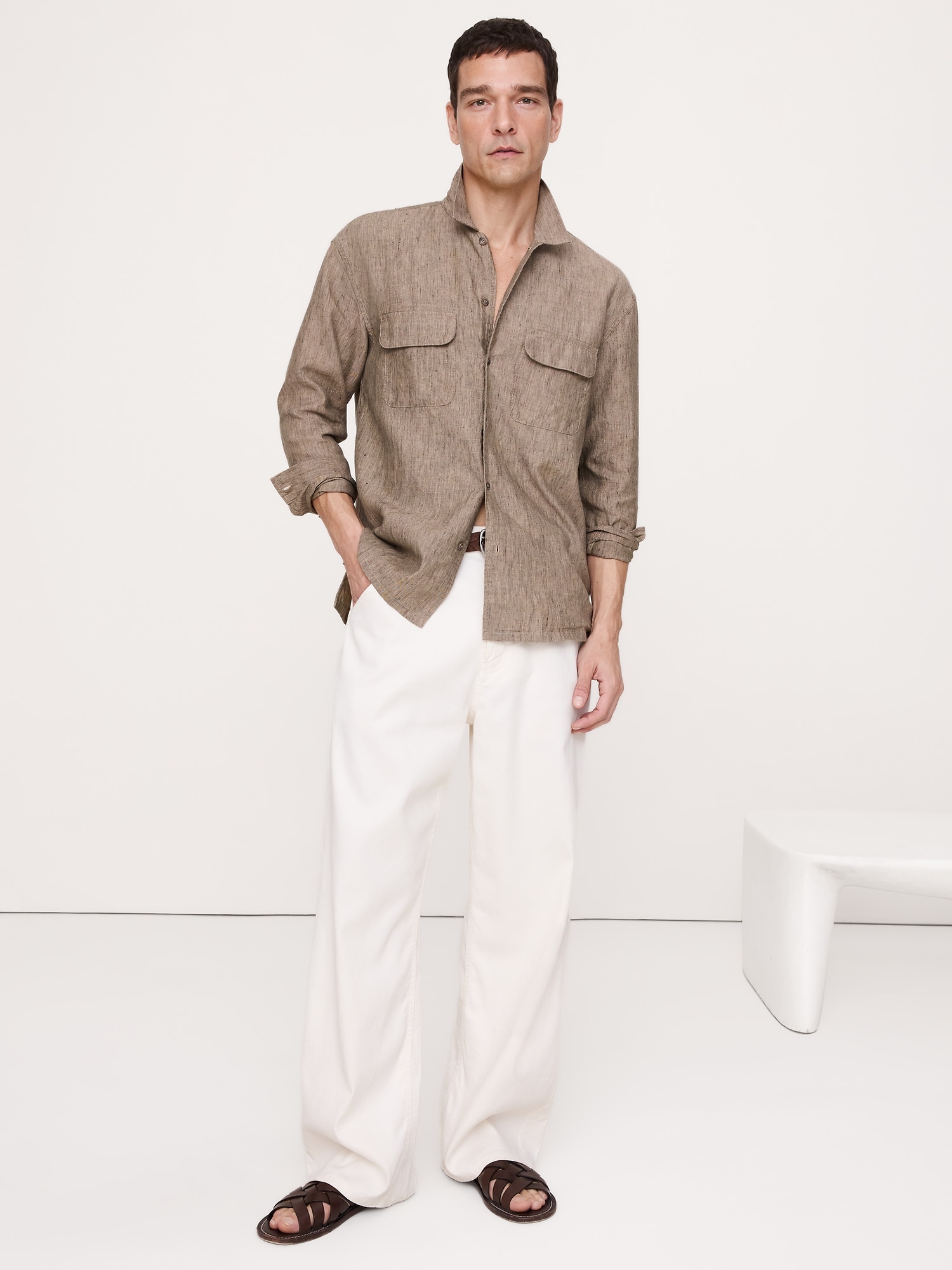 Image number 1 showing, Relaxed-Fit Linen Resort Shirt
