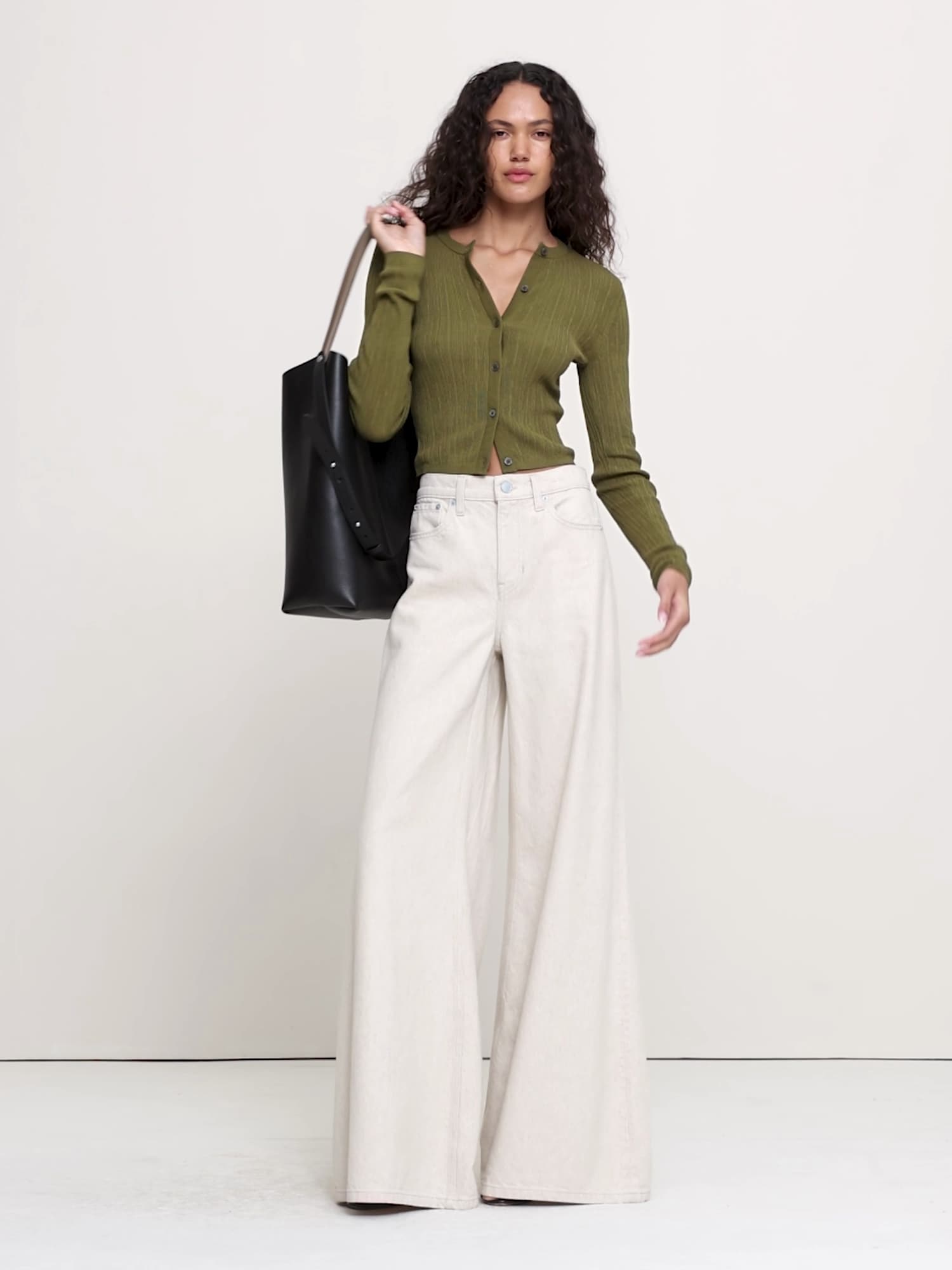 Crinkle Knit Cropped Cardigan