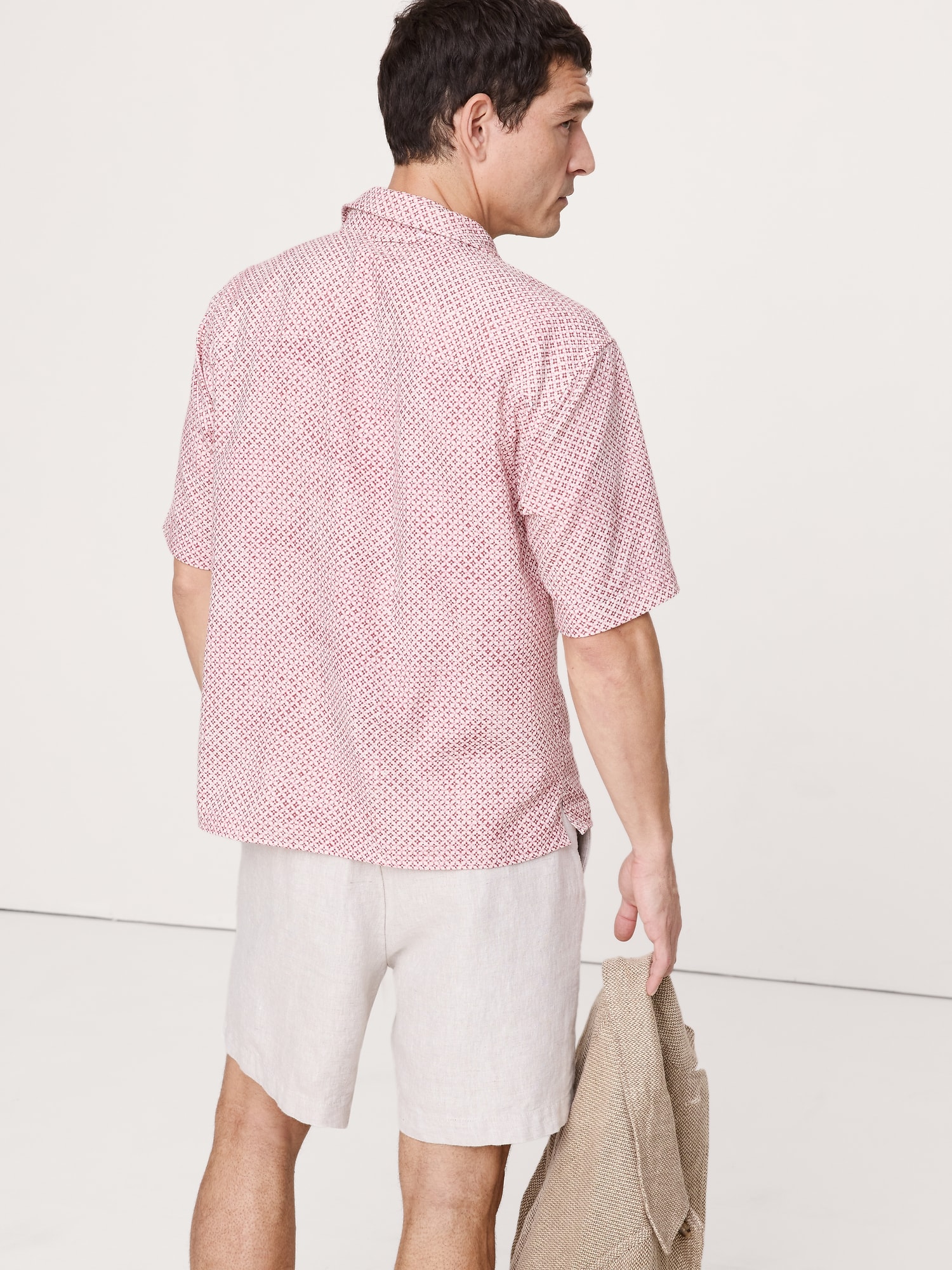 L'image numéro 6 présente Chemise de vacances décontractée en tissu gaufré