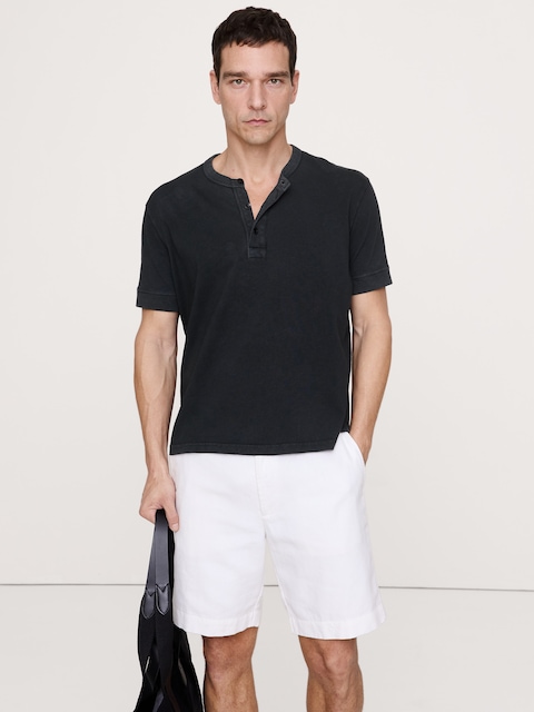 T-SHIRT HENLEY CLASSIQUE EN COTON FLAMMÉ