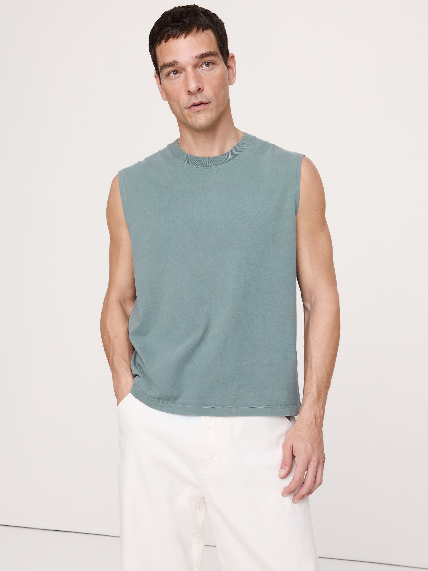 Image number 1 showing, Sueded Cotton Tank