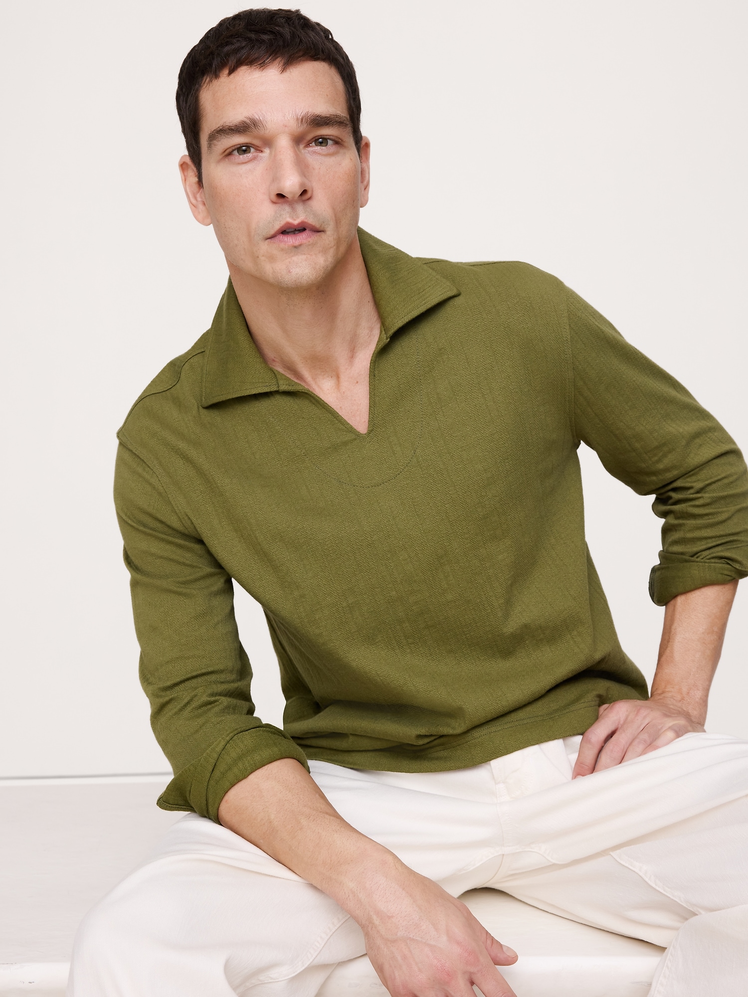 Image number 3 showing, Jacquard Popover Polo