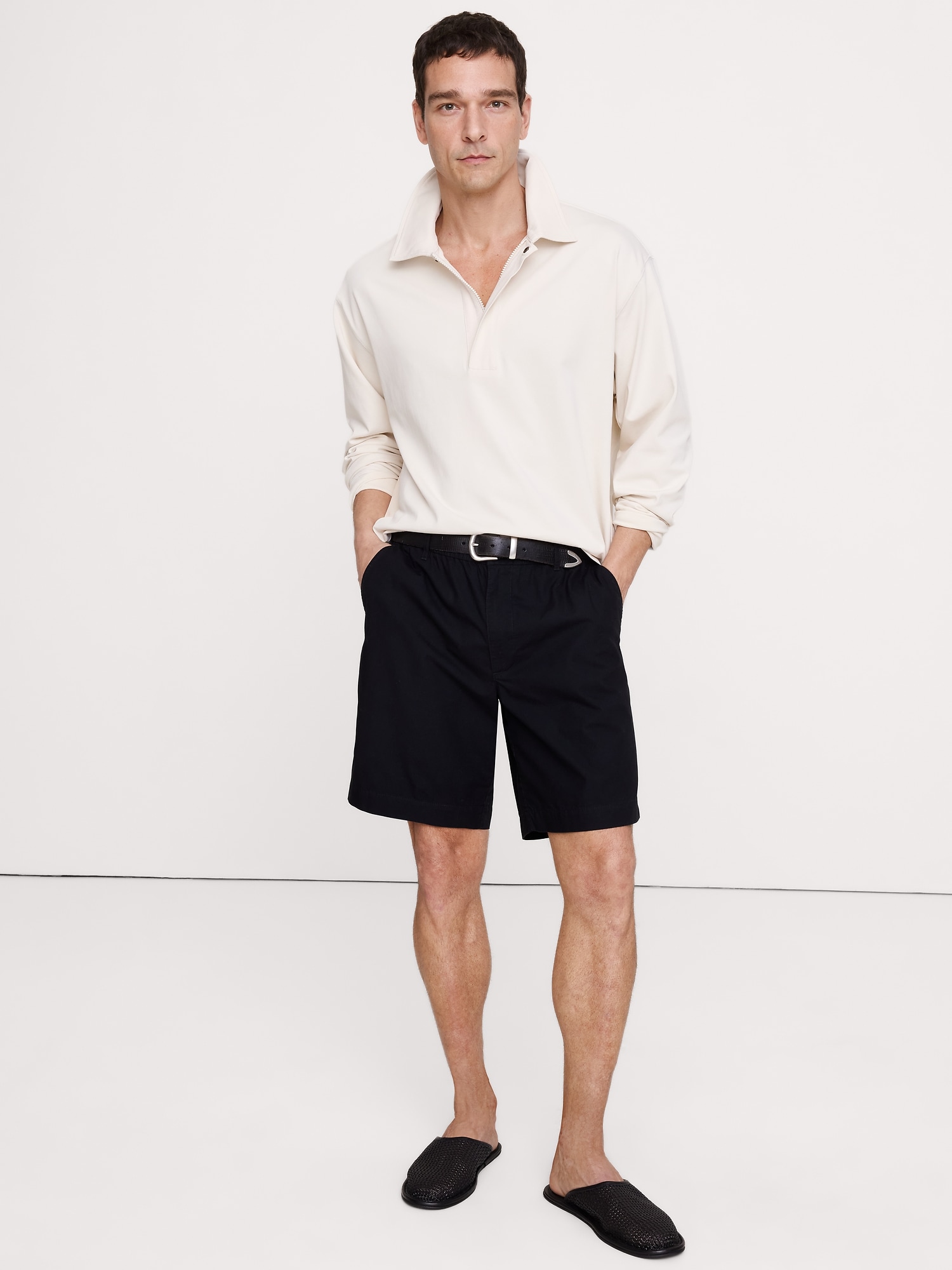Image number 1 showing, 9" Lightweight Cotton Pull-On Short