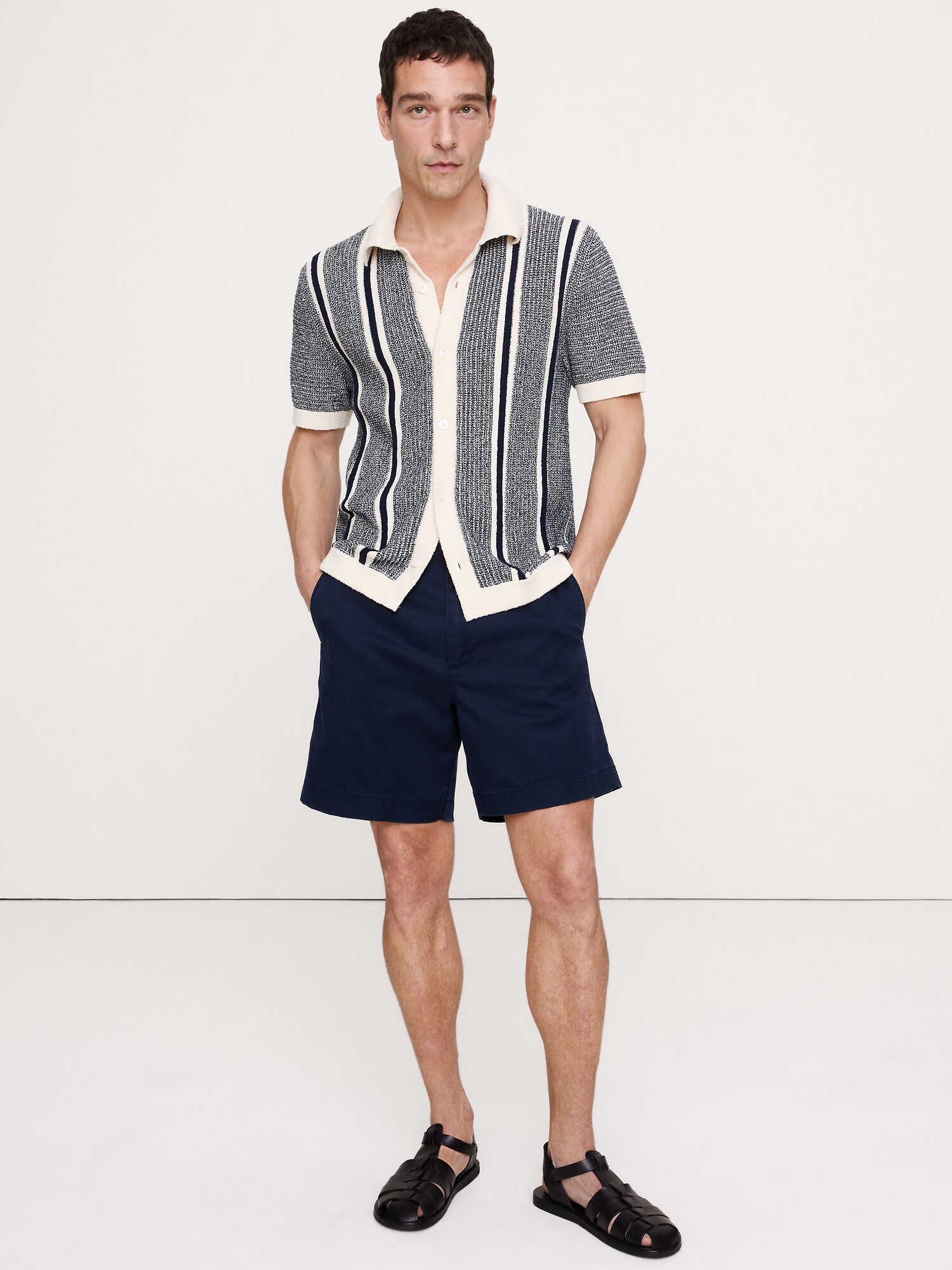 Image number 1 showing, Bouclé Stripe Sweater Polo