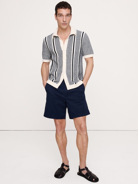 POLO EN TRICOT TEXTURÉ À RAYURES