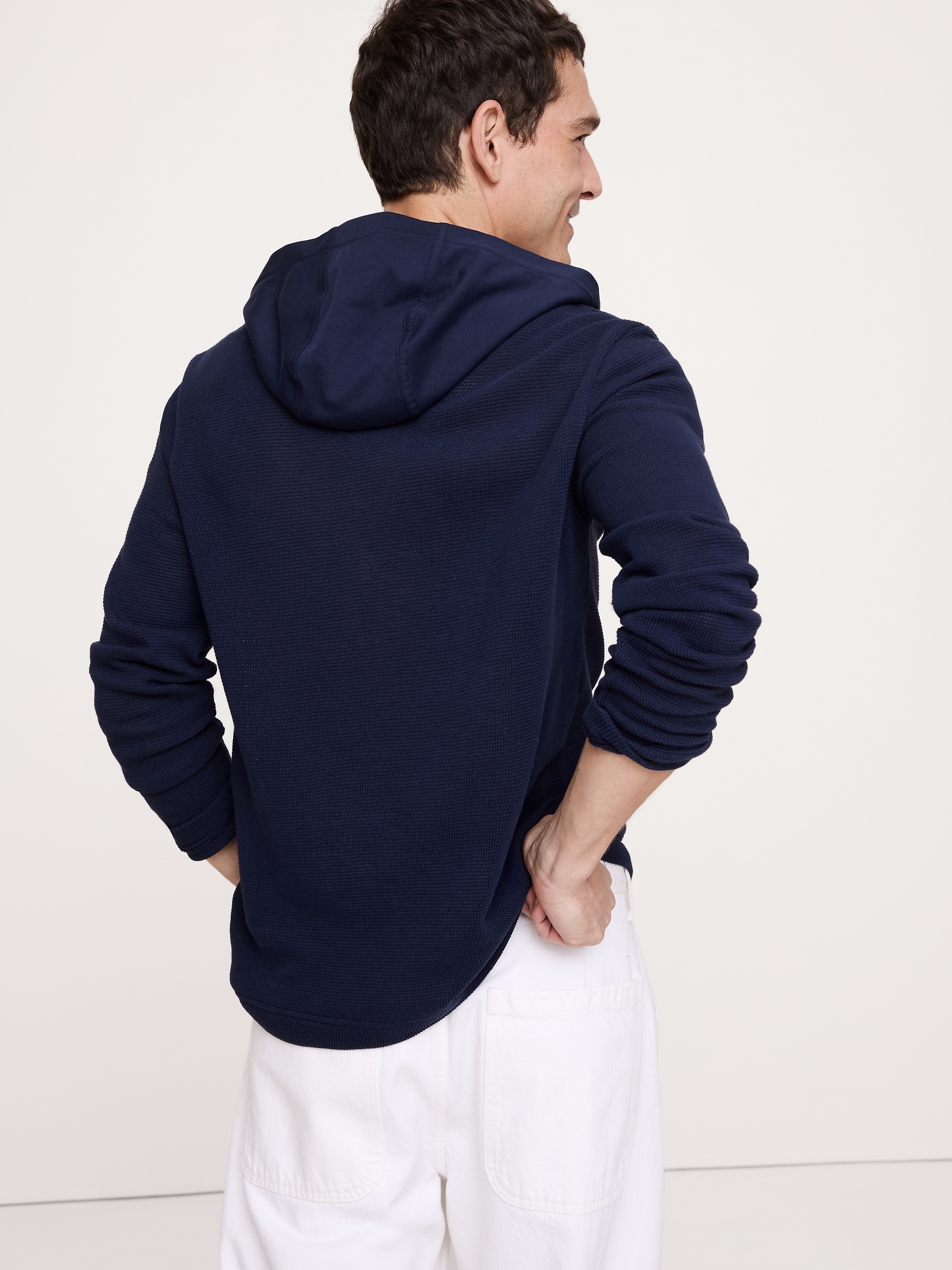 Image number 2 showing, Cotton Henley Hoodie