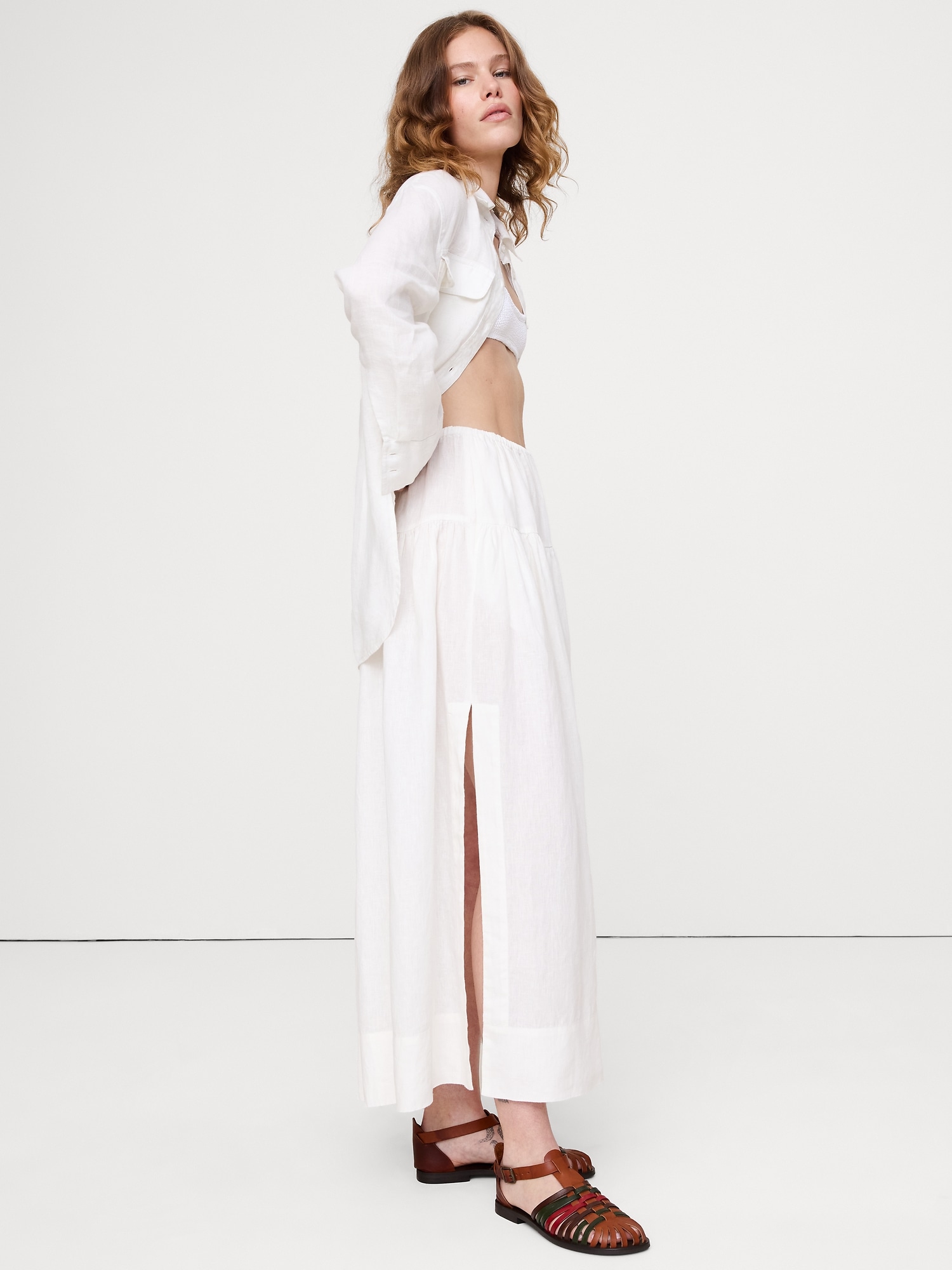 Image number 7 showing, Braided Italian Leather Fisherman Sandal