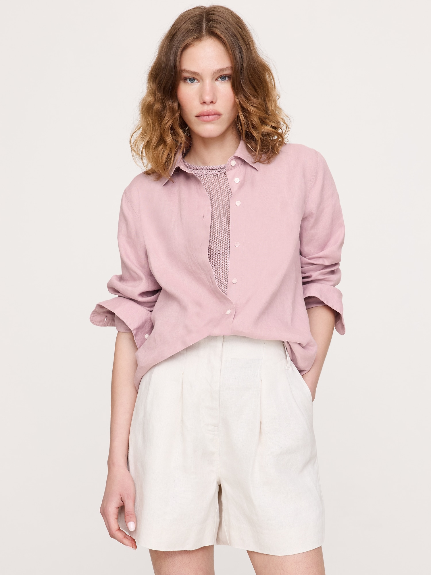 L'image numéro 1 présente Chemisier de tous les jours en lin