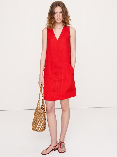 ROBE DROITE EN LIN