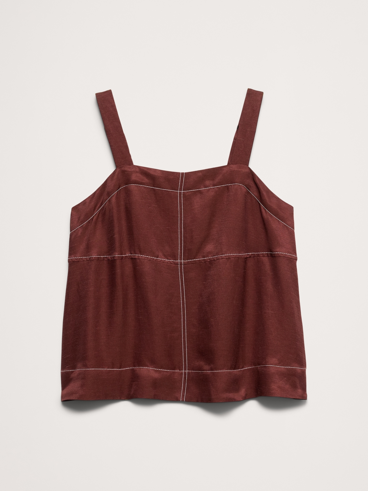 Image number 7 showing, Viscose-Linen Tank