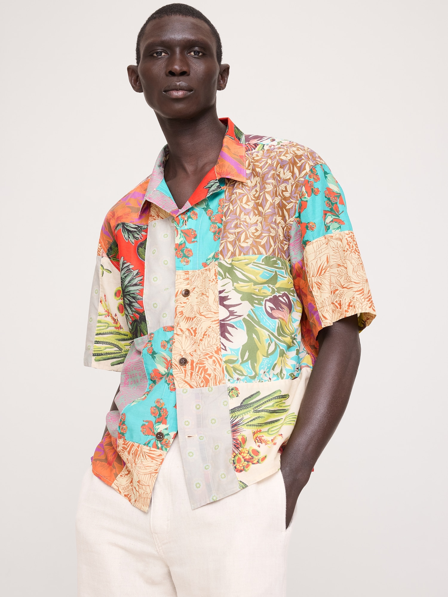 Image number 1 showing, Relaxed-Fit Lightweight Cotton Resort Shirt