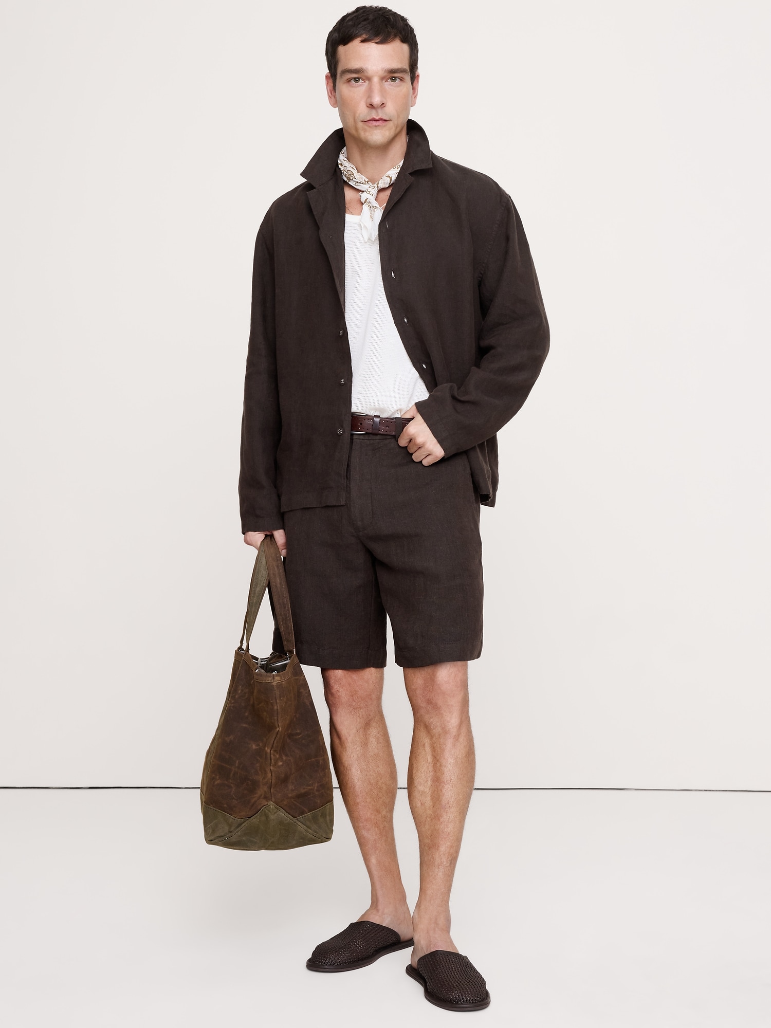 L'image numéro 3 présente Chemise de vacances décontractée à manches longues en lin