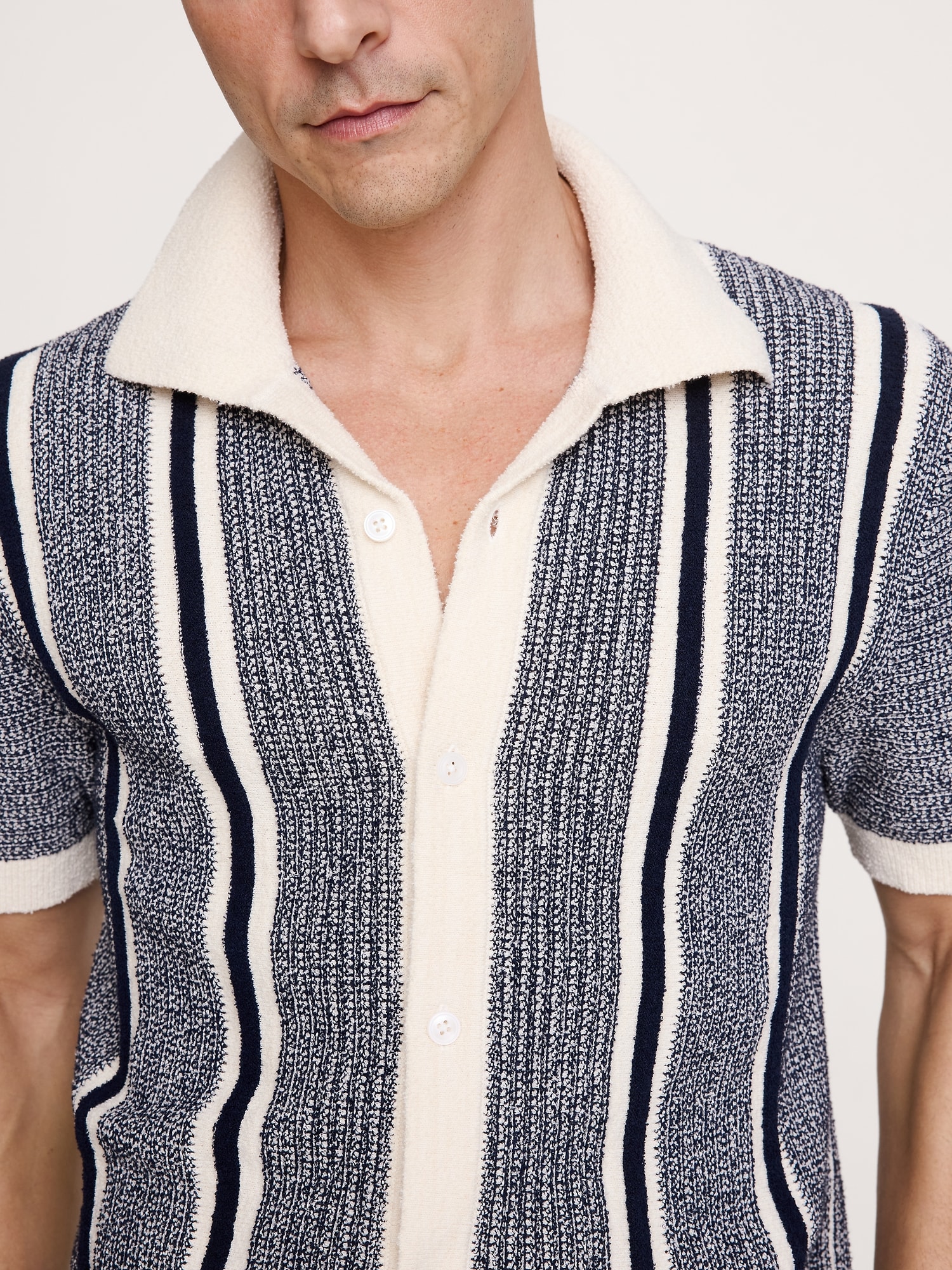 Image number 2 showing, Bouclé Stripe Sweater Polo