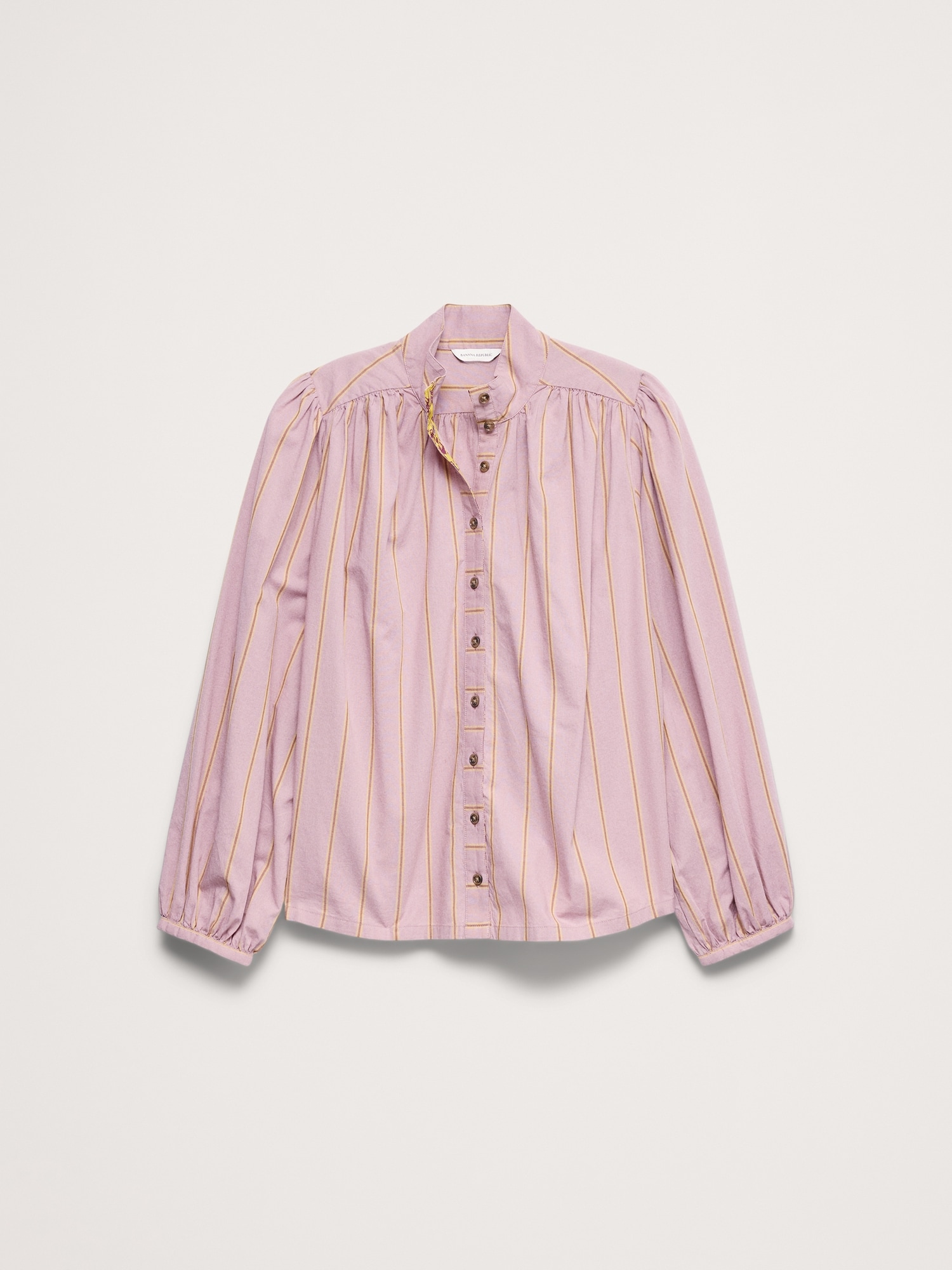 Image number 4 showing, Breezy-Cotton Ruched-Shoulder Shirt