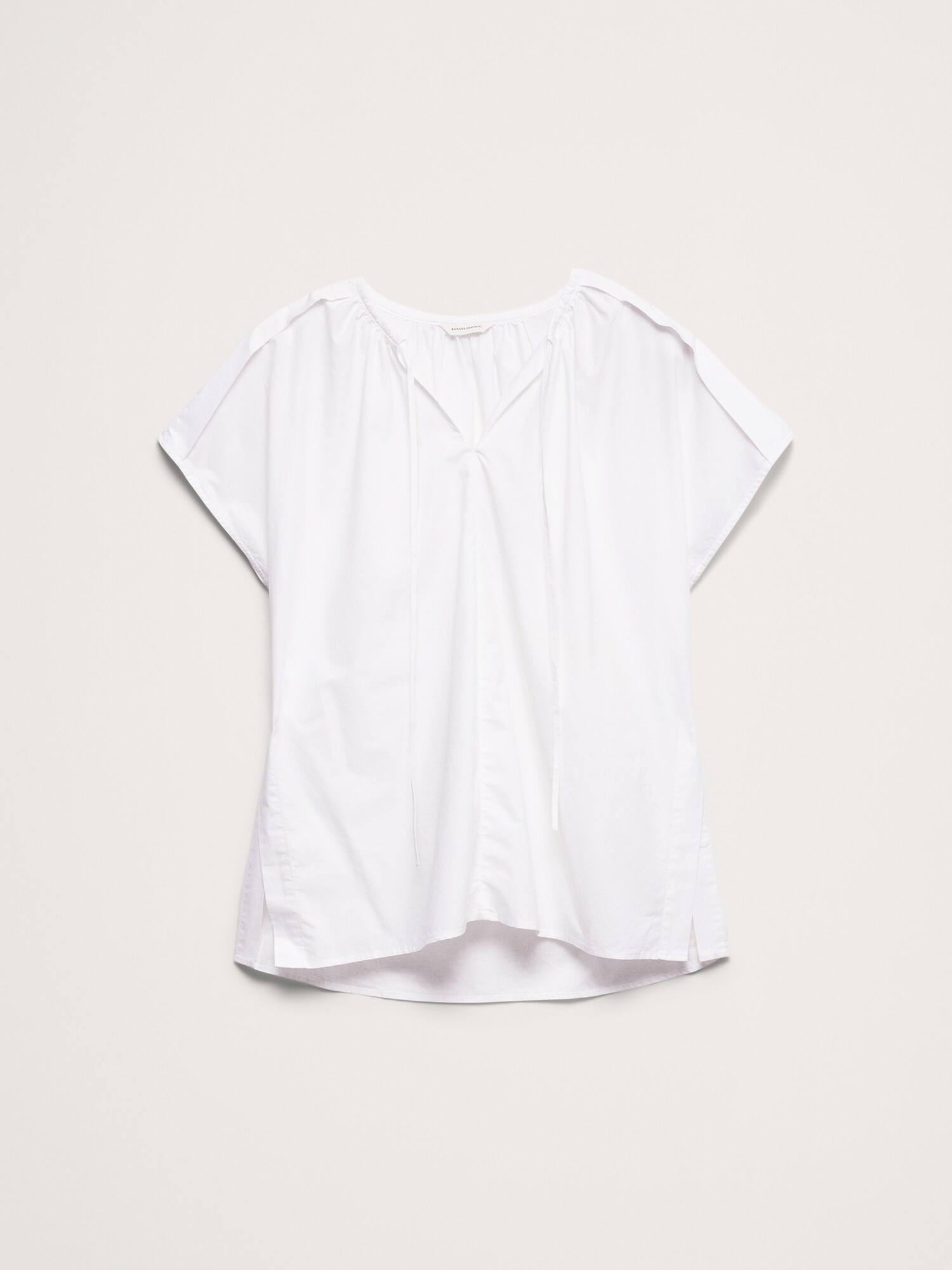 Image number 6 showing, Cotton Poplin Split-Neck Tunic