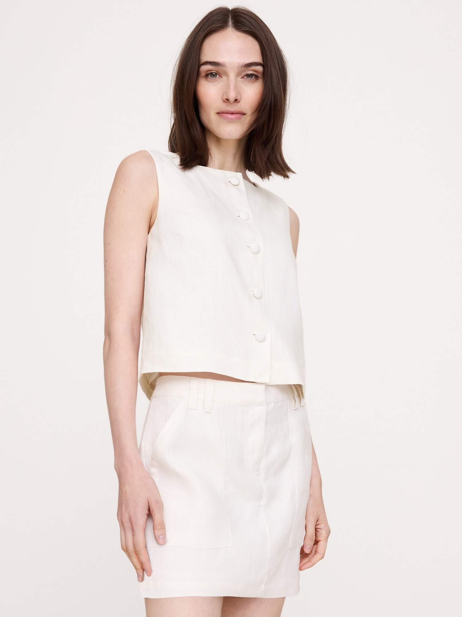 Image number 5 showing, Linen Mini Skort