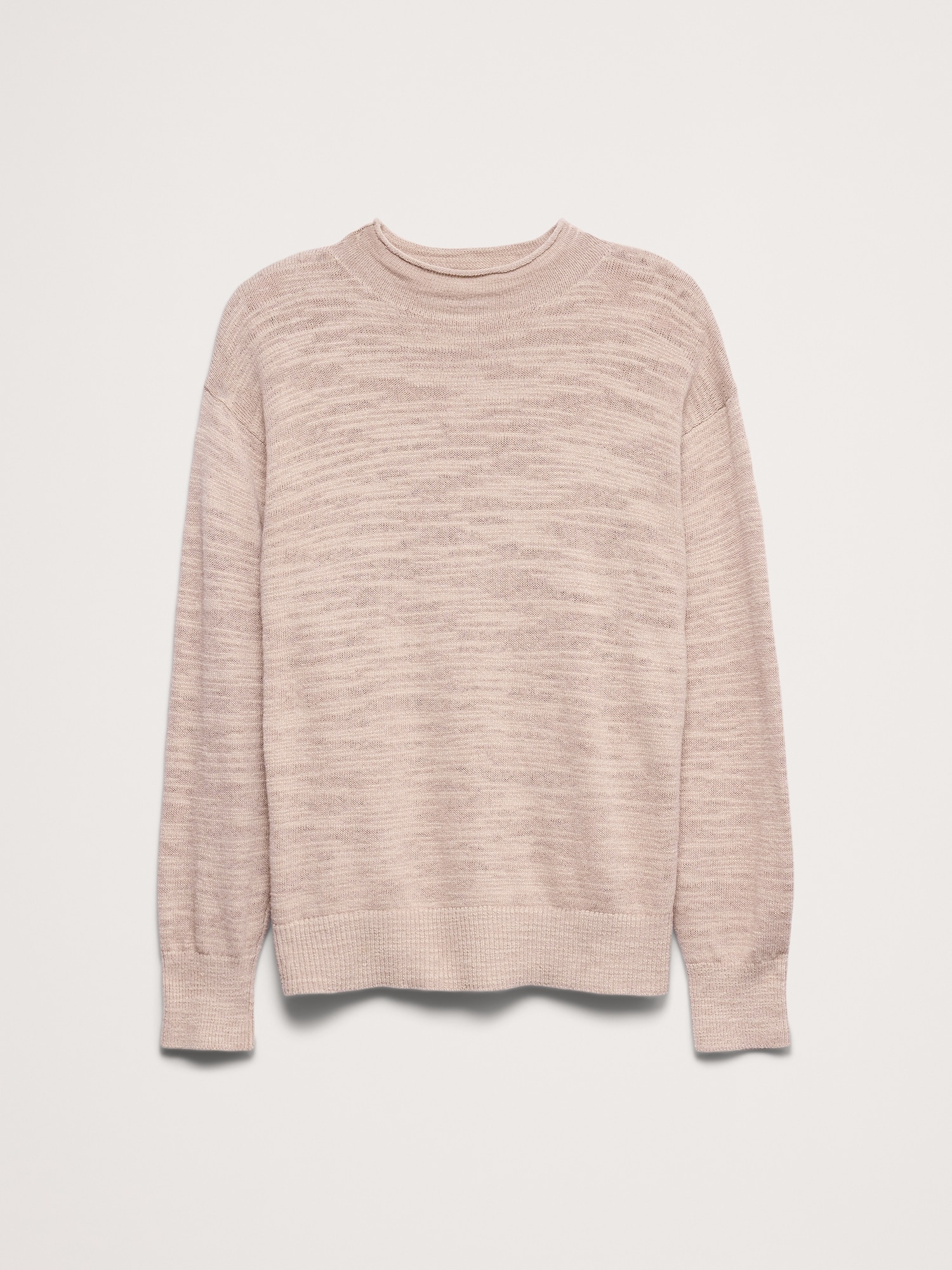 Image number 4 showing, Linen-Cotton Slub Roll-Neck Sweater