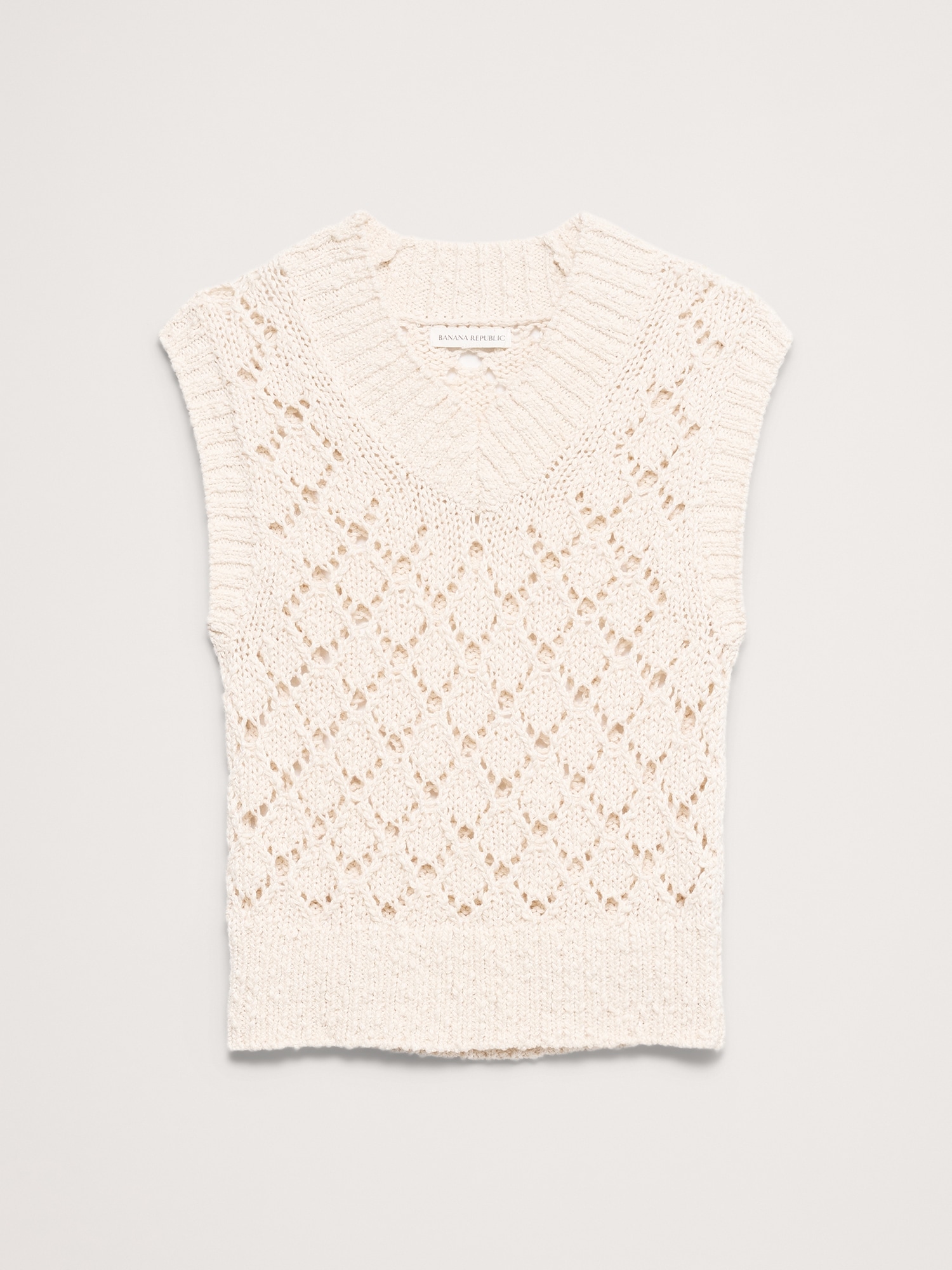Image number 5 showing, Crochet Cropped Sweater Vest