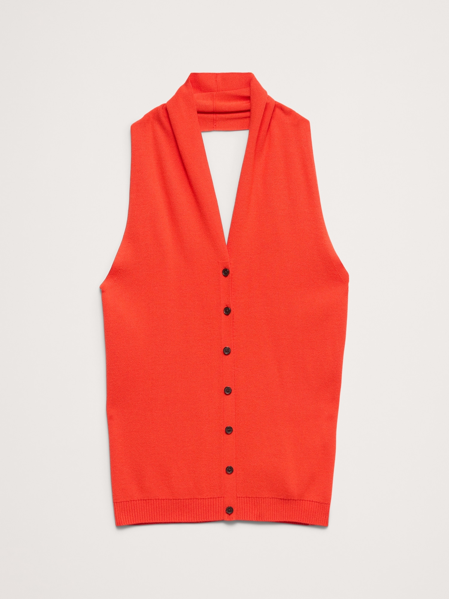 Image number 2 showing, Sculpted Button-Front Halter Top