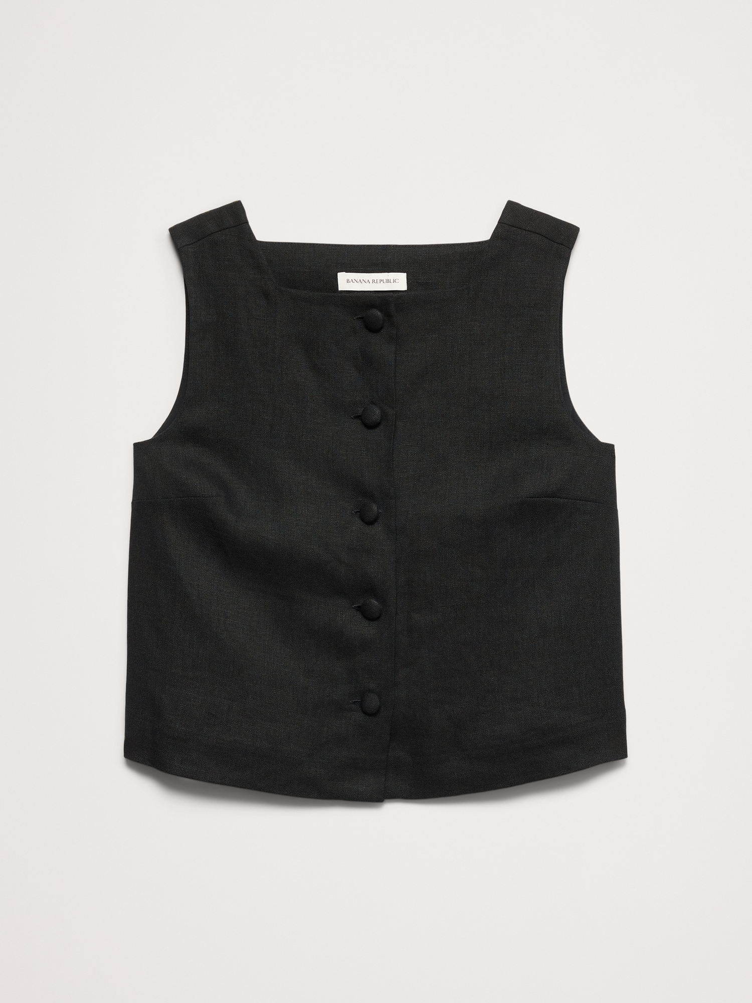 Image number 5 showing, Linen Button-Front Tank