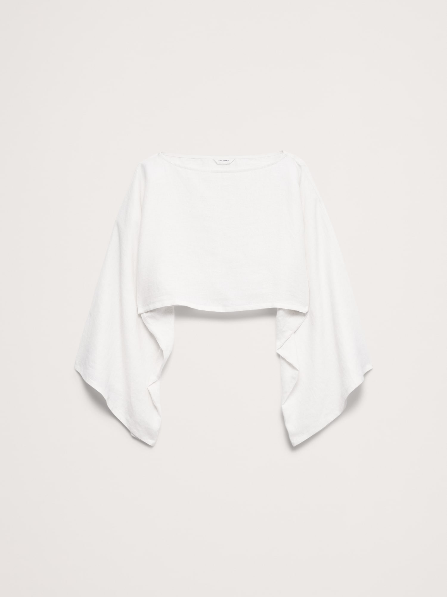 Image number 8 showing, Linen Cropped Boatneck Top