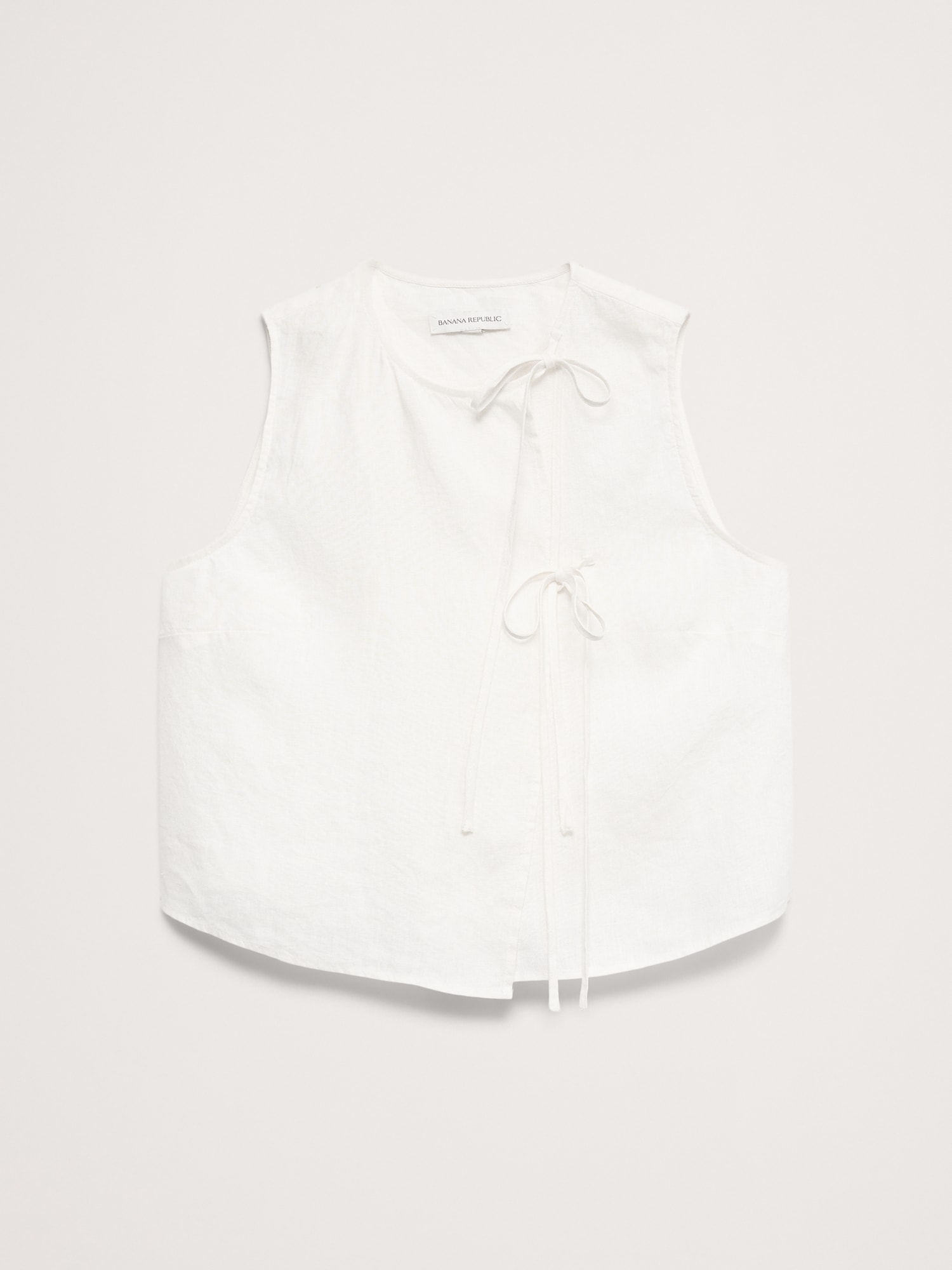 L'image numéro 5 présente Camisole à double lien en lin