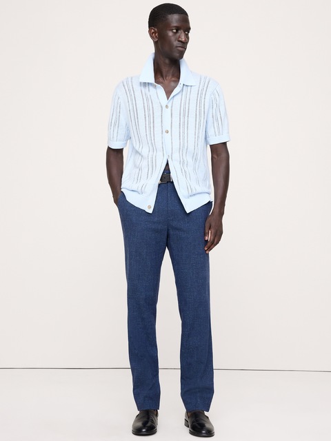 PANTALON HABILLÉ INFROISSABLE À COUPE ÉTROITE