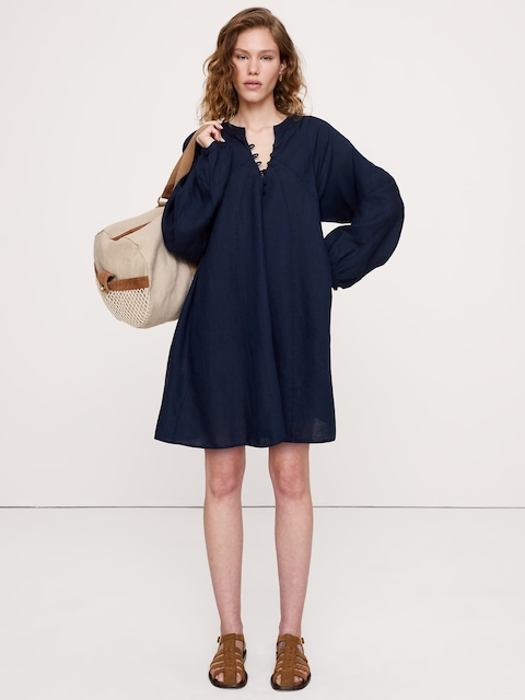 ROBE CAFTAN LONGUE EN LIN