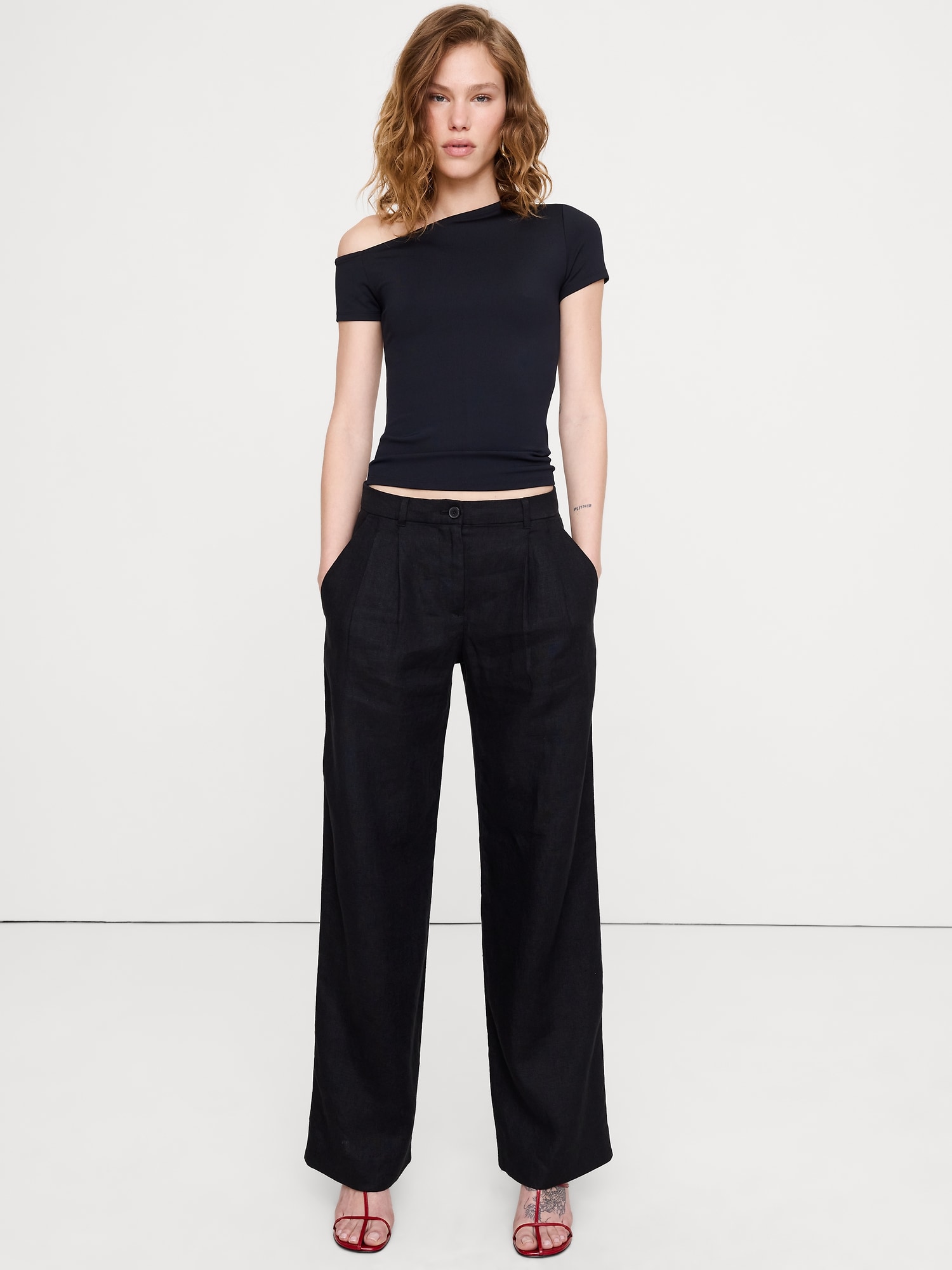 Image number 1 showing, Sculpted-Stretch Off-Shoulder Top