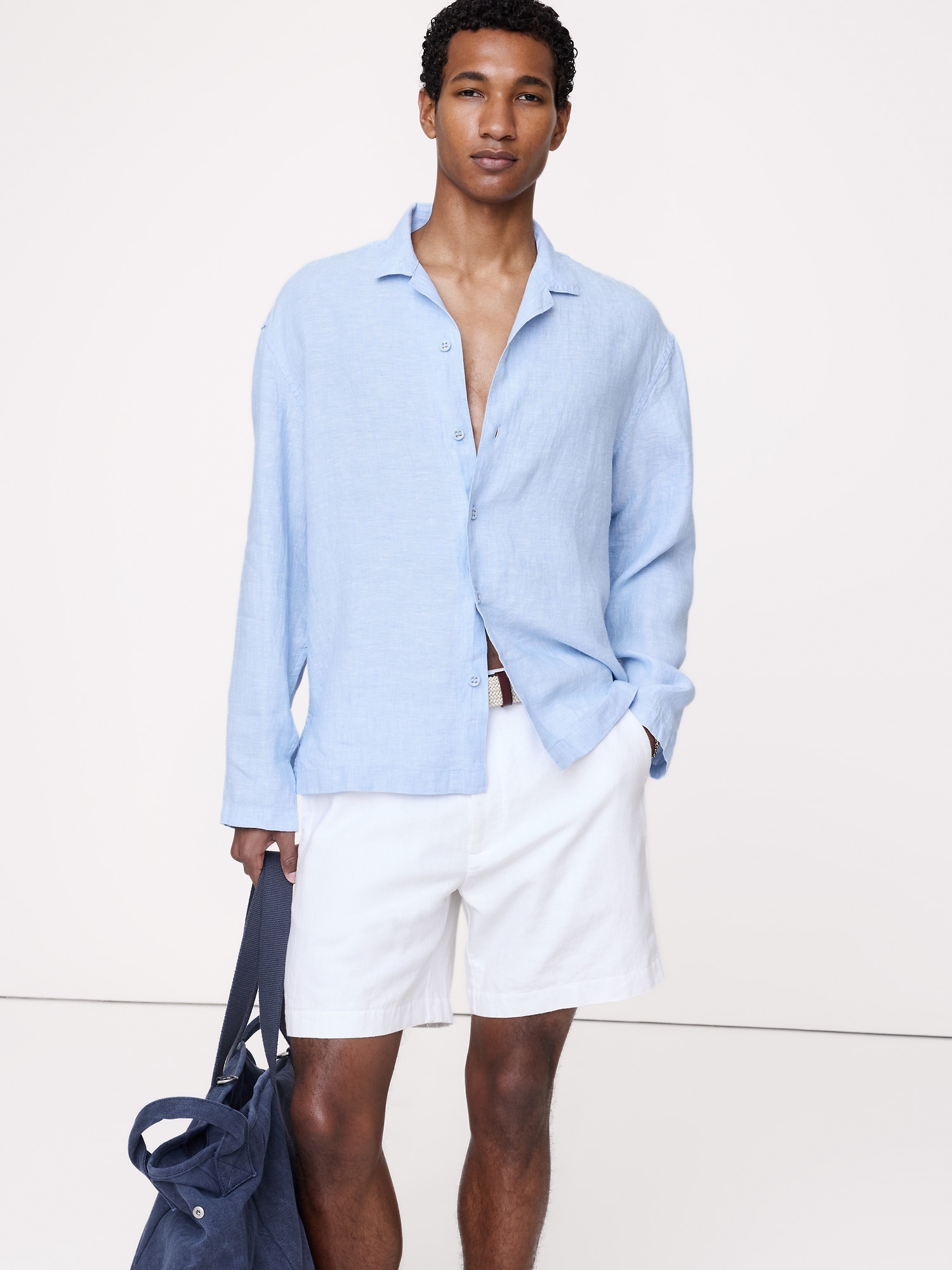 Image number 1 showing, Relaxed-Fit Linen Long-Sleeve Resort Shirt